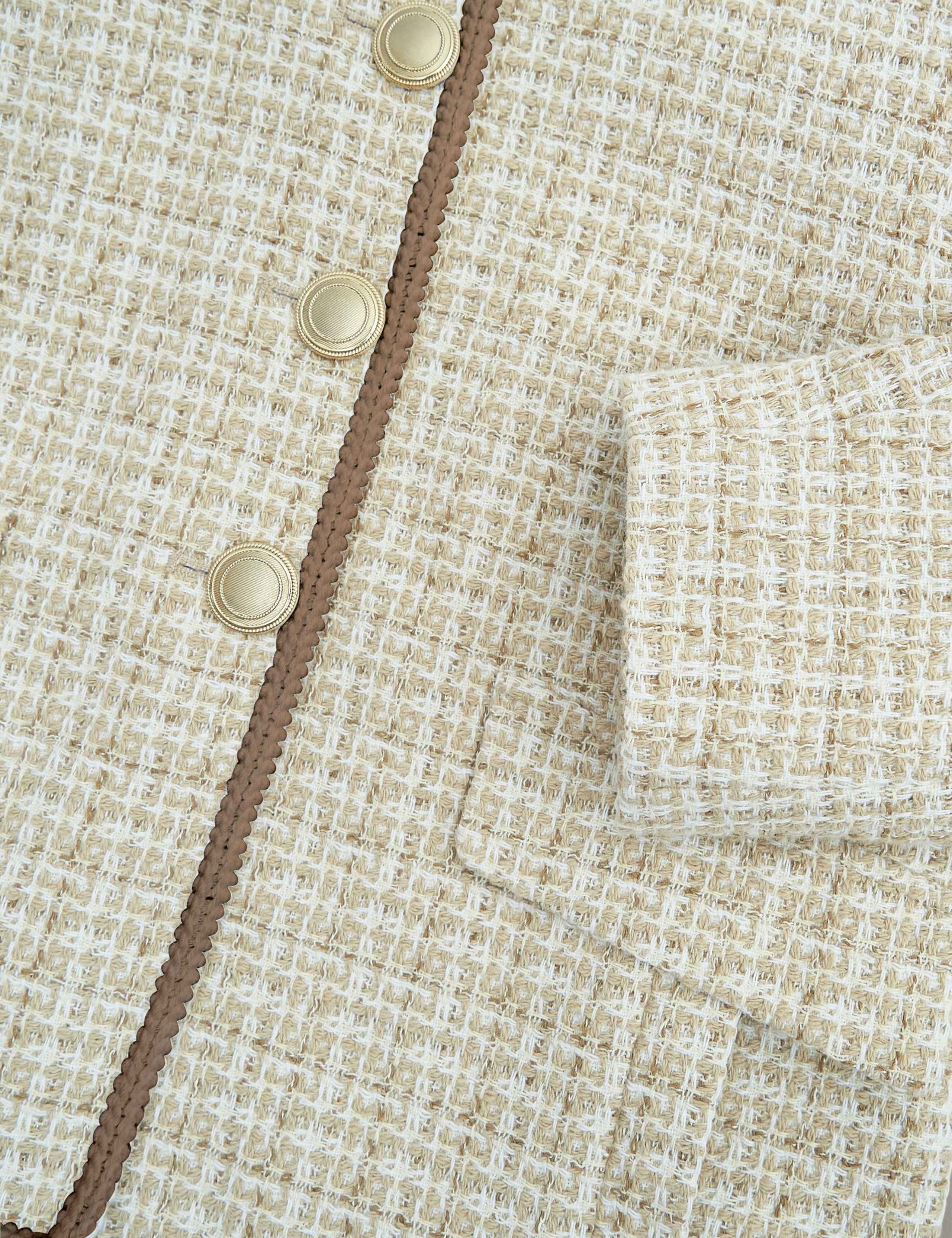 Cotton Rich Tweed Cropped Jacket 6 of 6