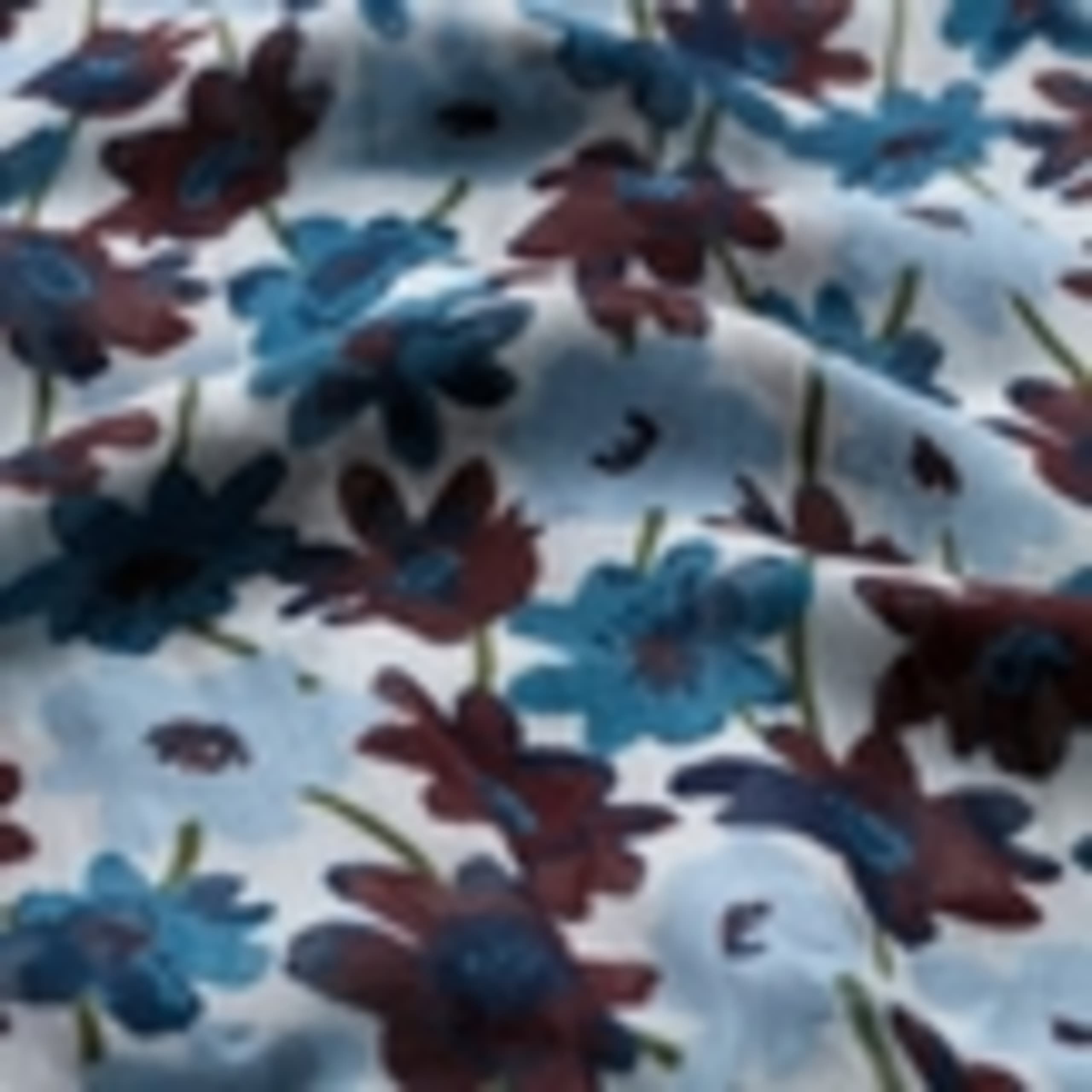 Modal Rich Floral Scarf with Linen 4 of 4
