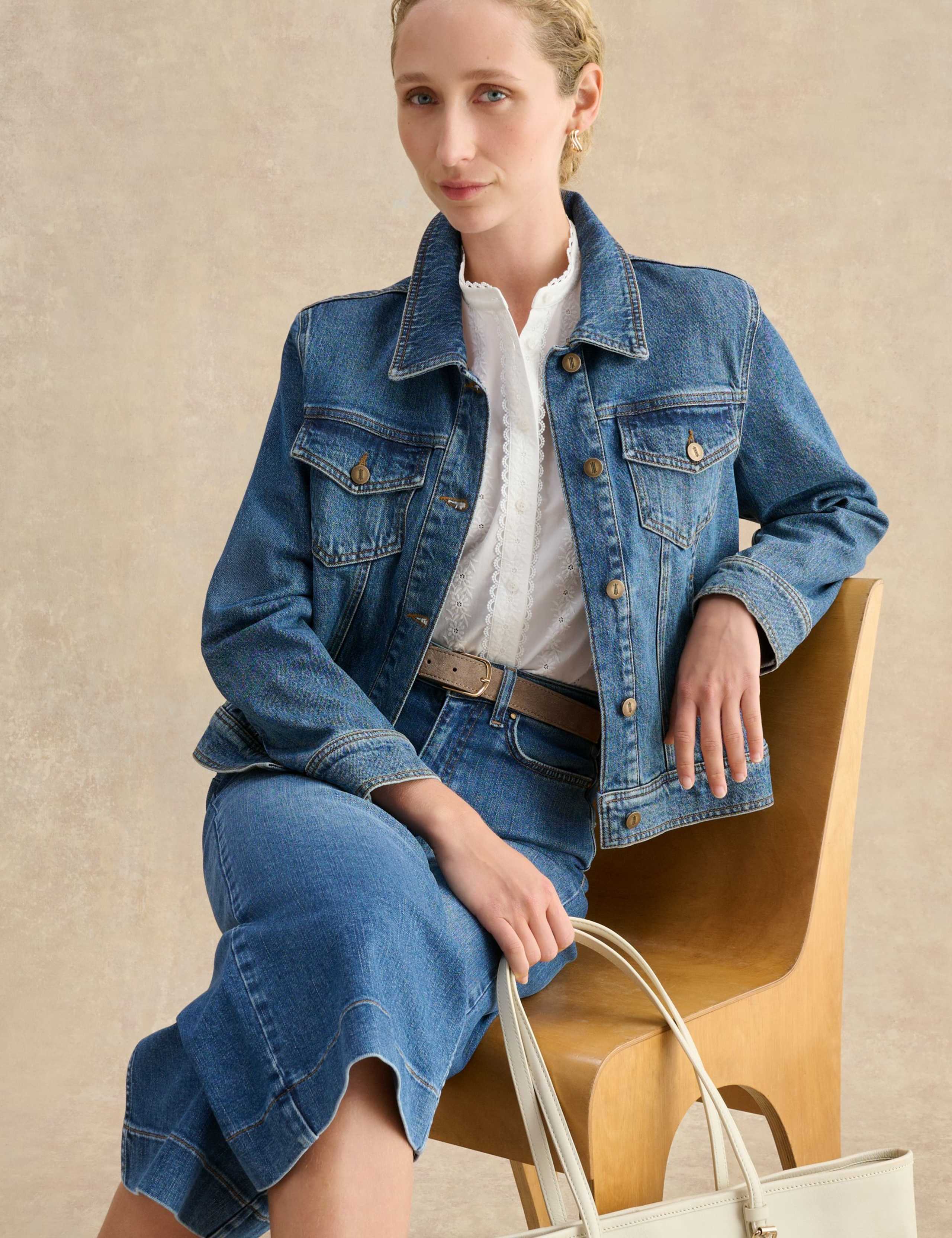 Pure Cotton Cutwork Detail Blouse 5 of 5