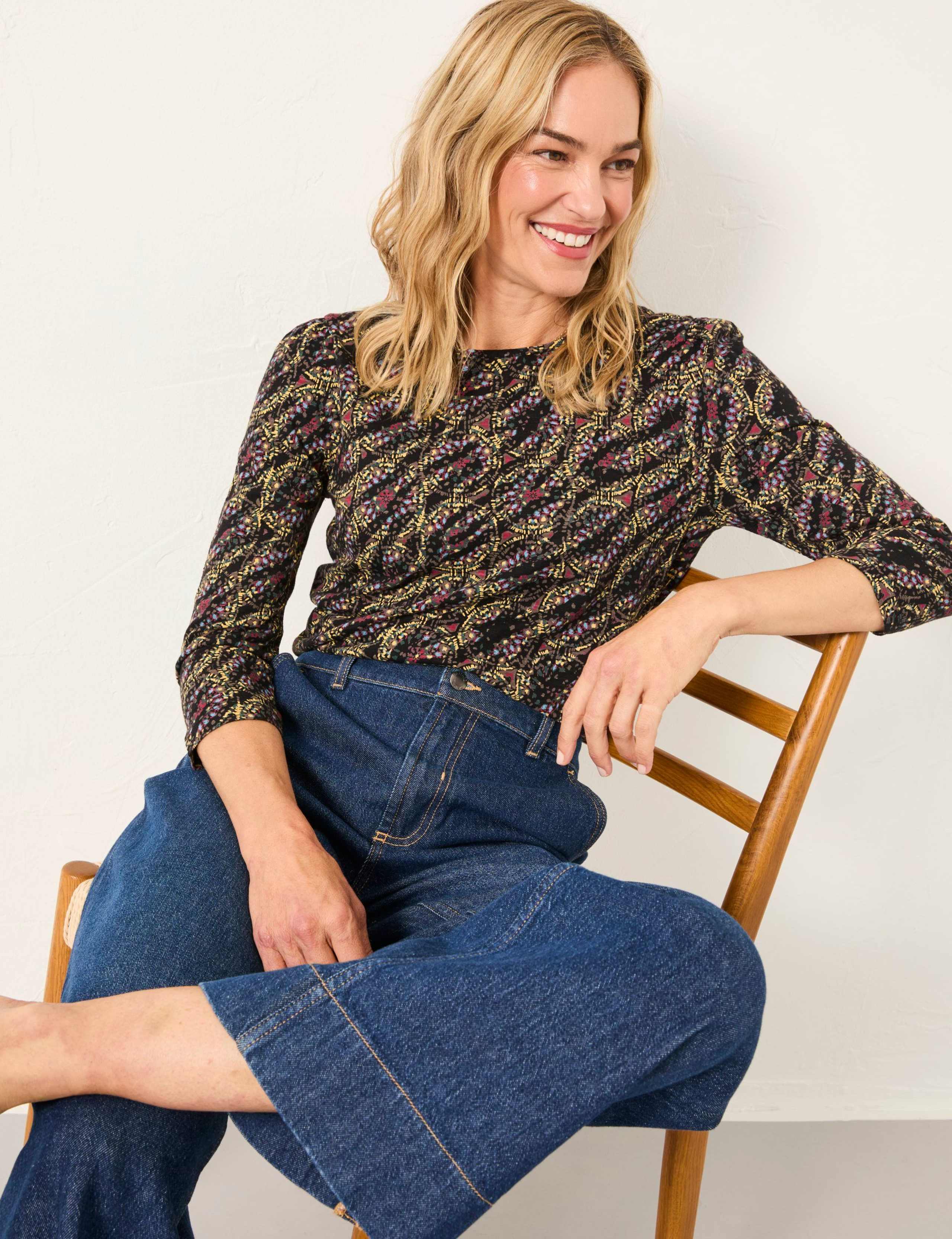 Cotton Rich Printed Blouse 3 of 5