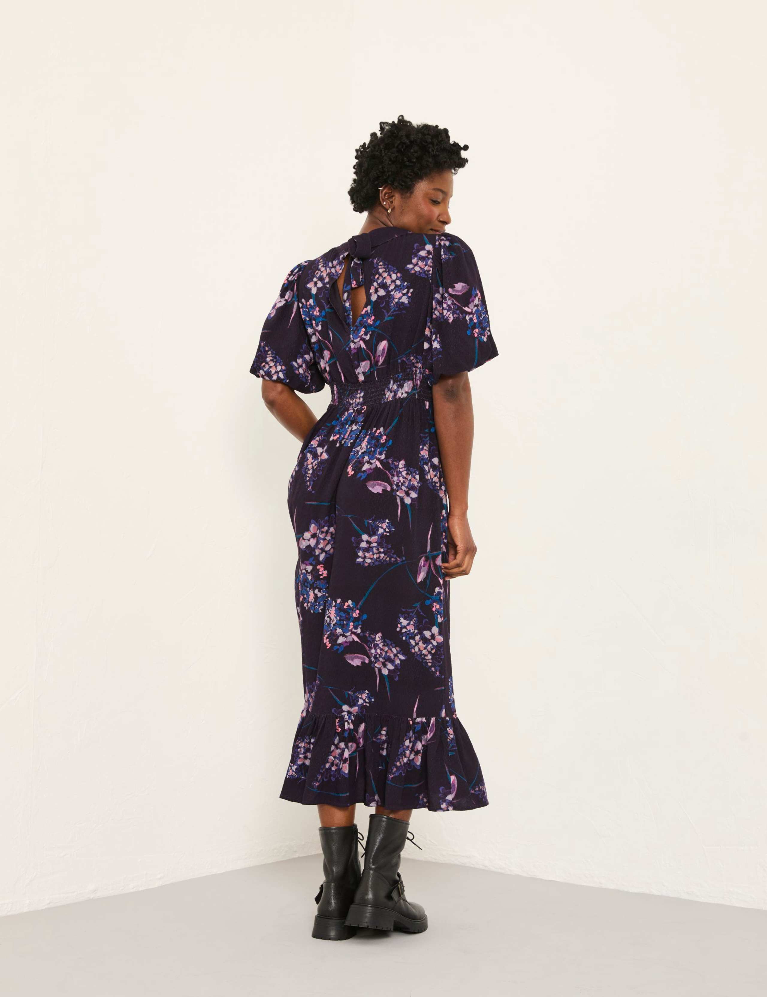 Floral Halter Neck Midi Tea Dress 3 of 6
