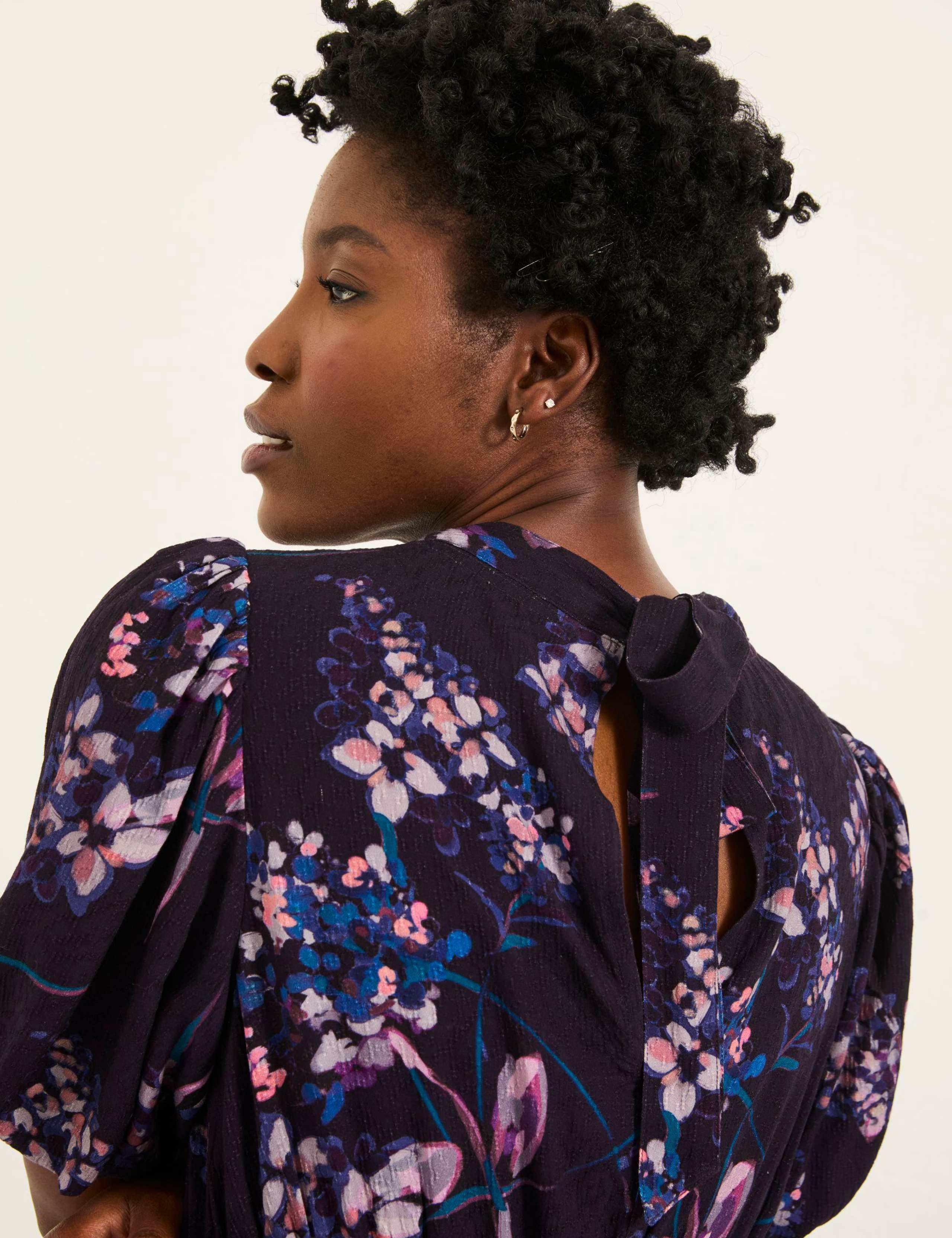 Floral Halter Neck Midi Tea Dress 4 of 6