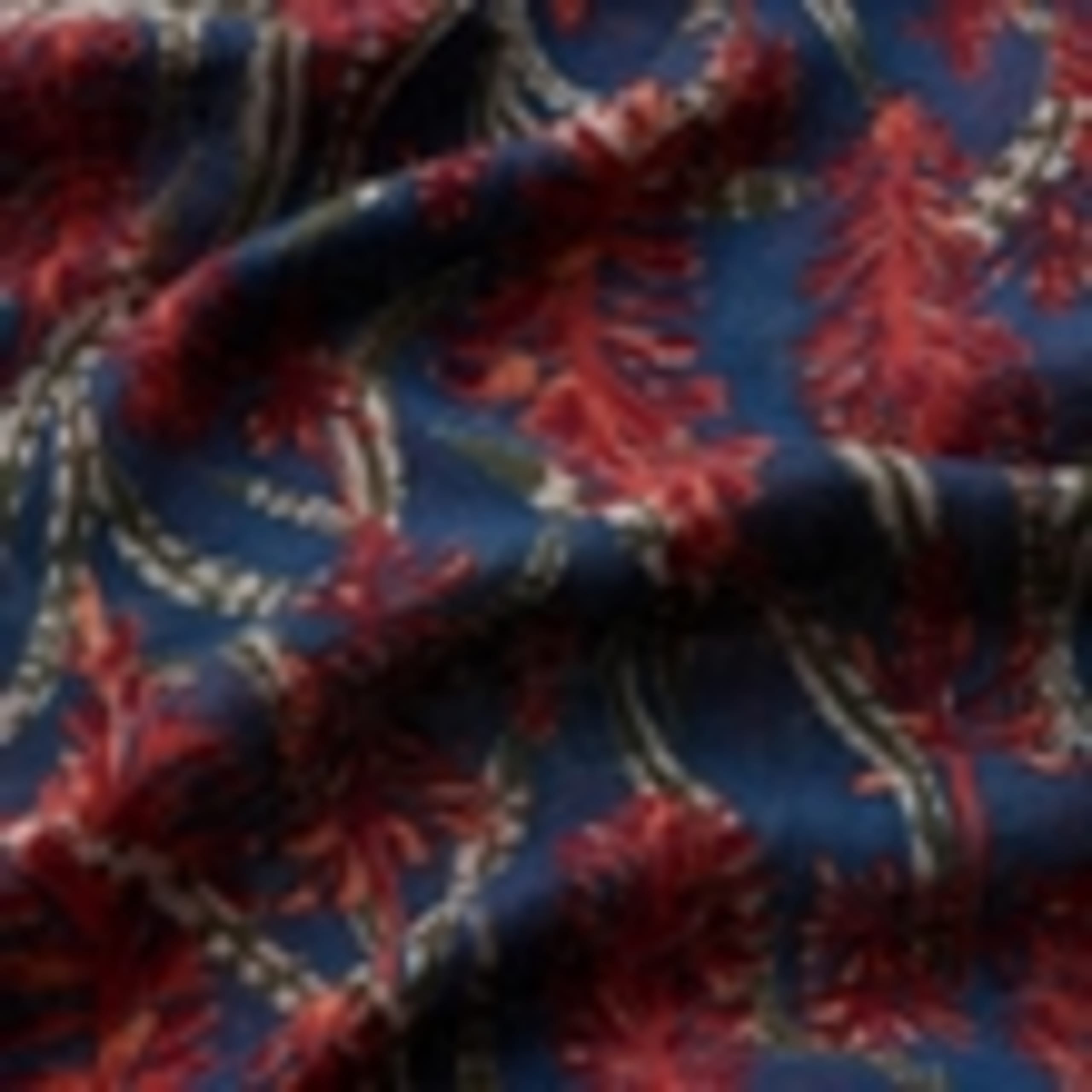 Modal Rich Printed Snood Scarf with Linen 4 of 4