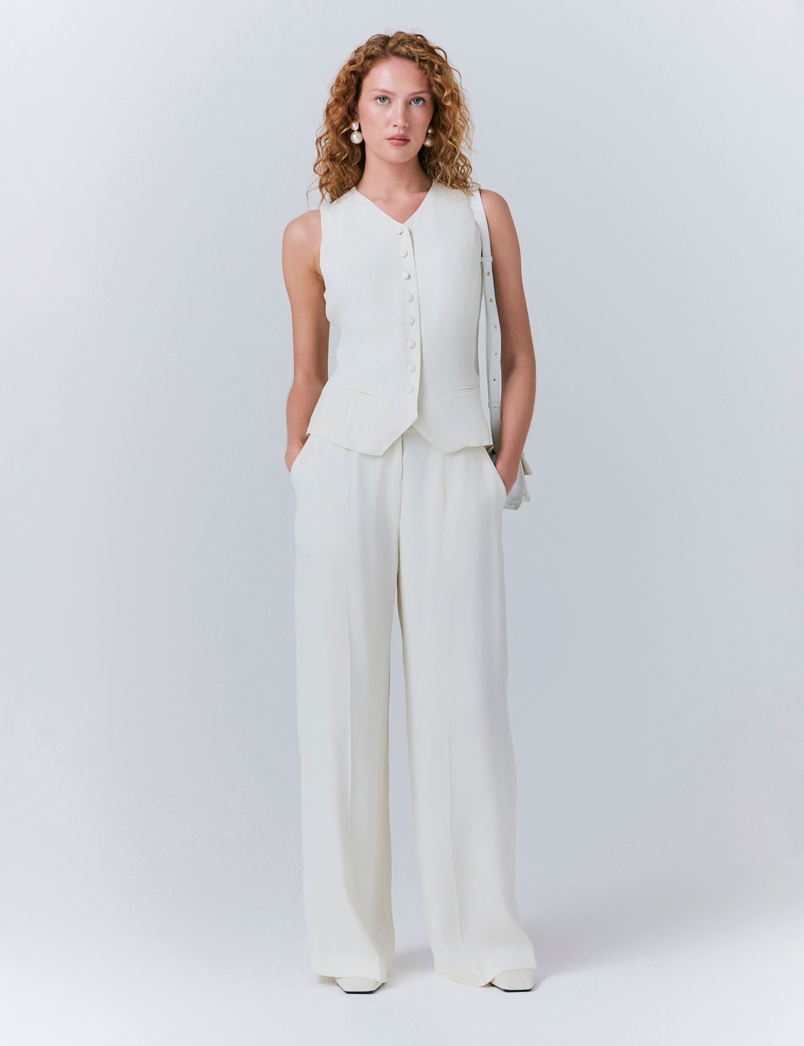 Crepe Wide Leg Trousers 2 of 4