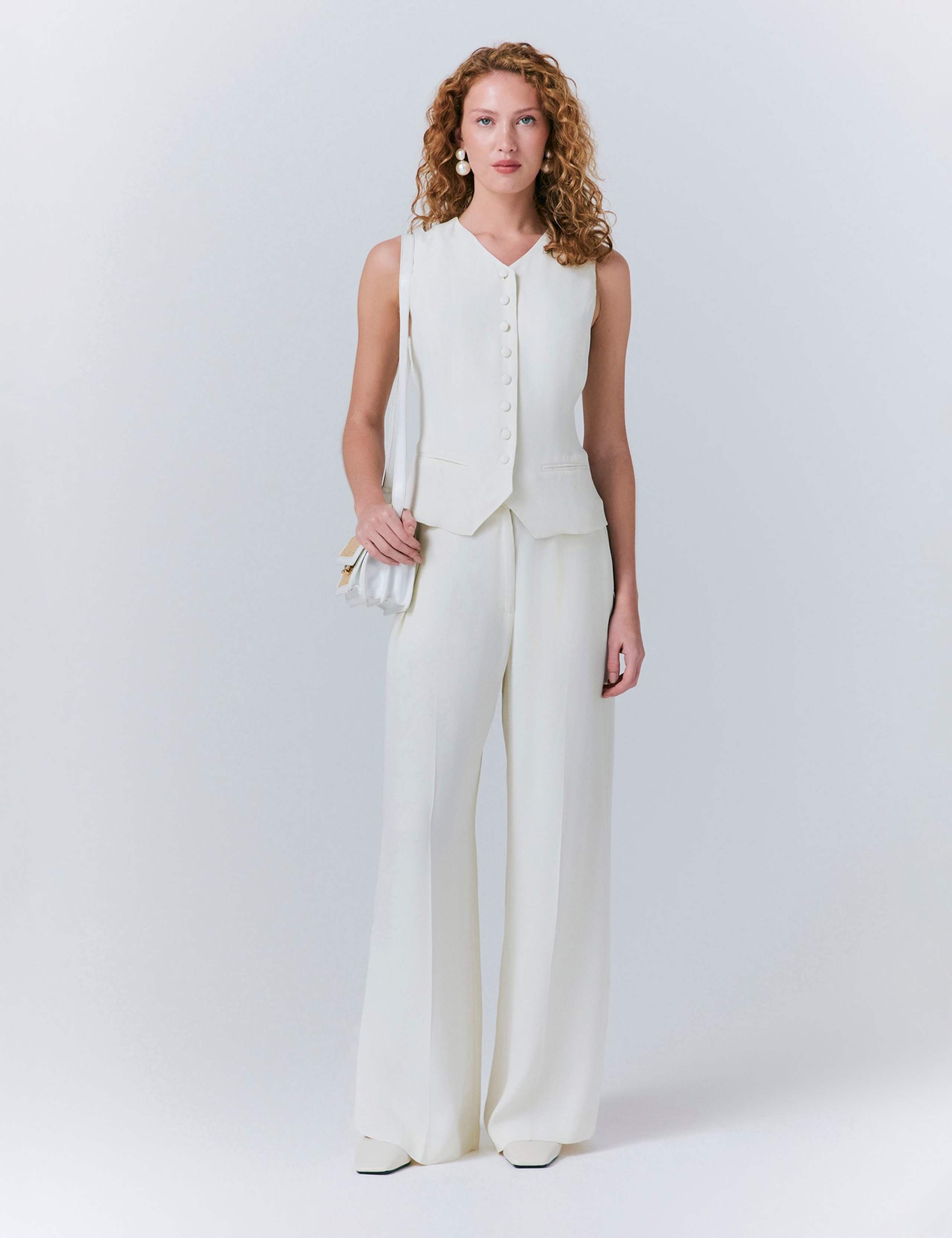 Crepe Wide Leg Trousers 3 of 4