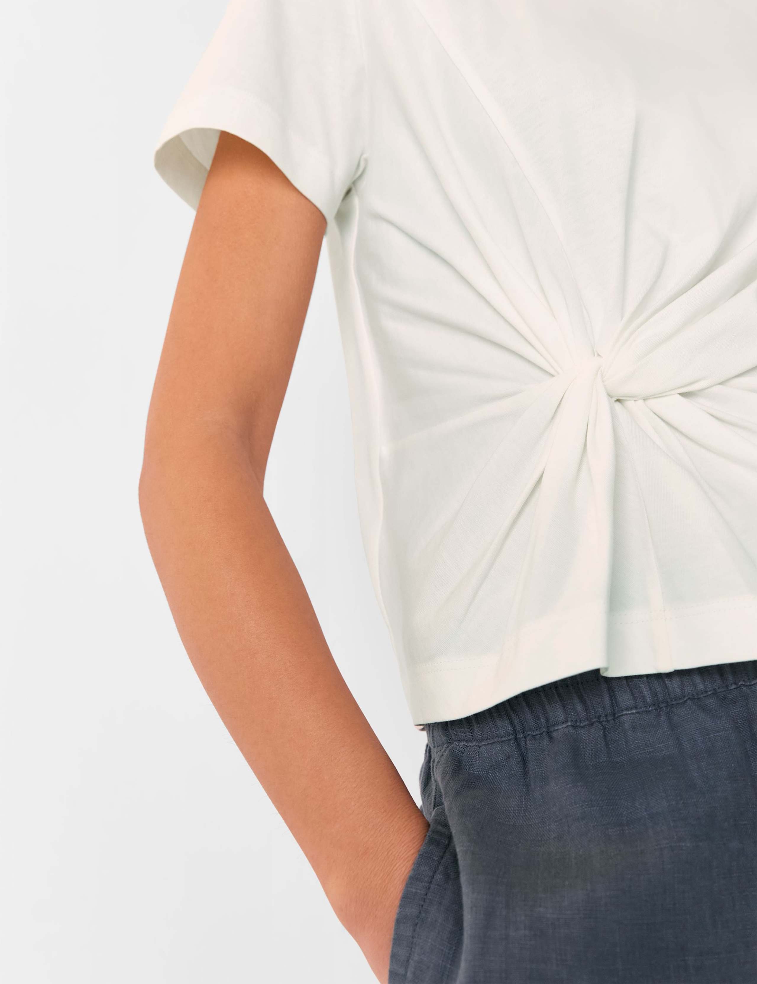 Pure Cotton Twist Front T-Shirt 4 of 4