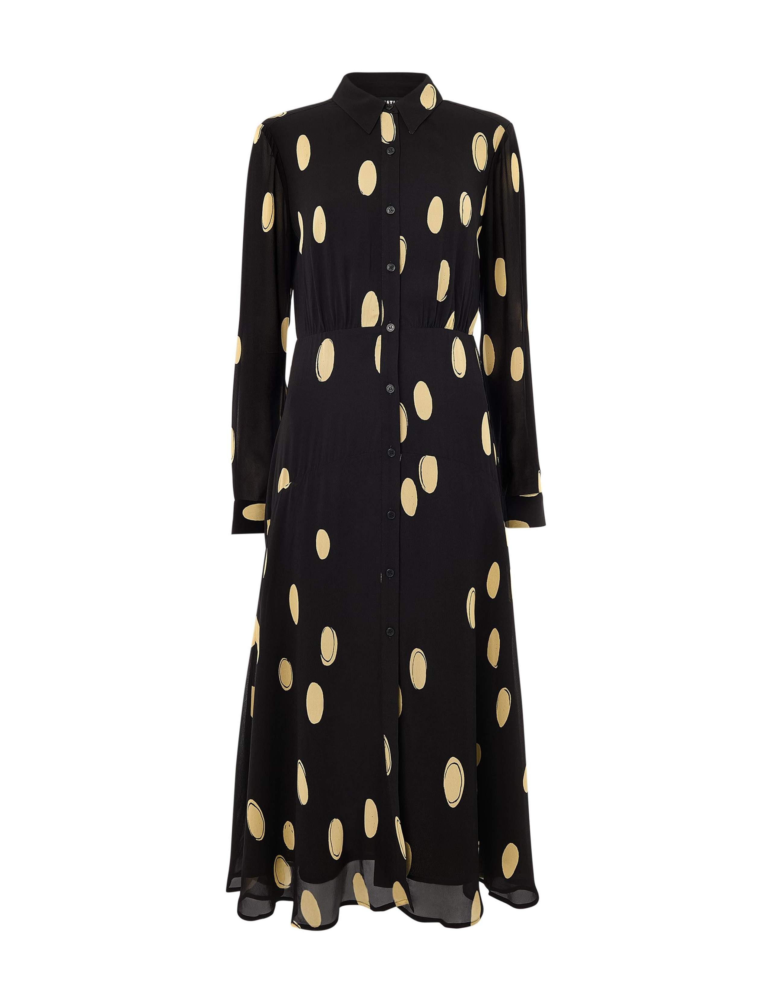 Abstract Spot Print Midi Shirt Dress 2 of 4