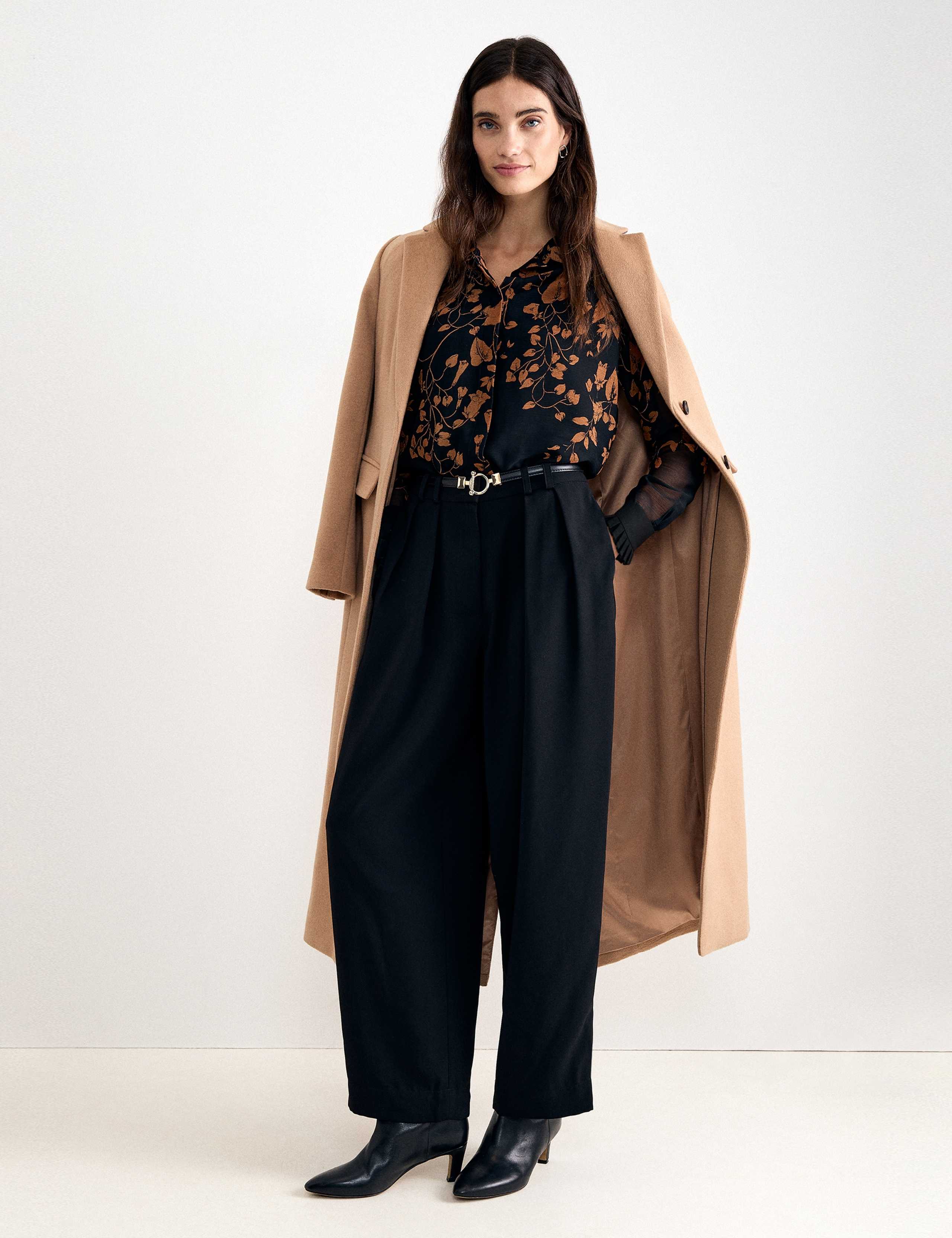 Floral Collared Frill Sleeve Shirt 8 of 8