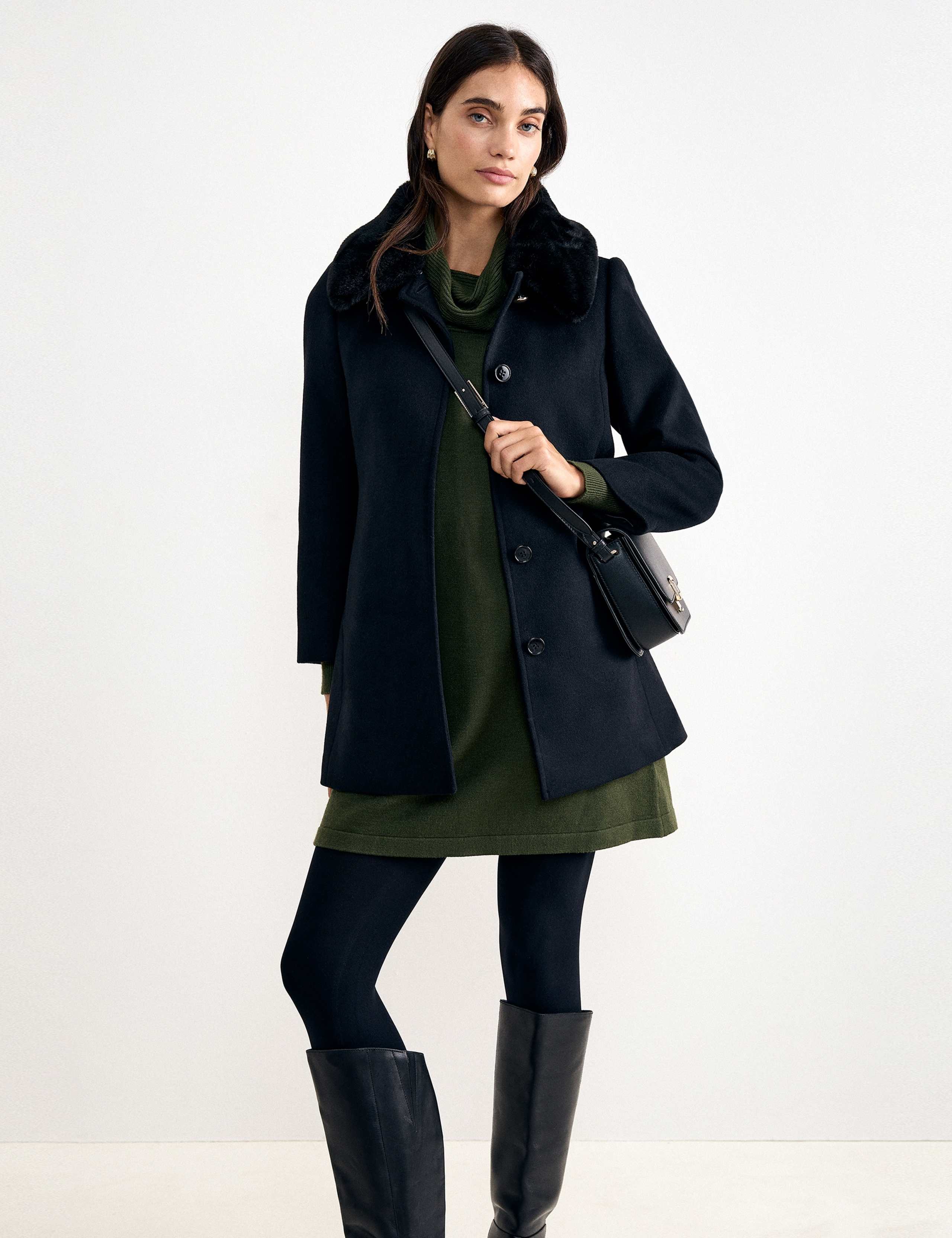 Funnel Neck Mini Jumper Dress 4 of 8