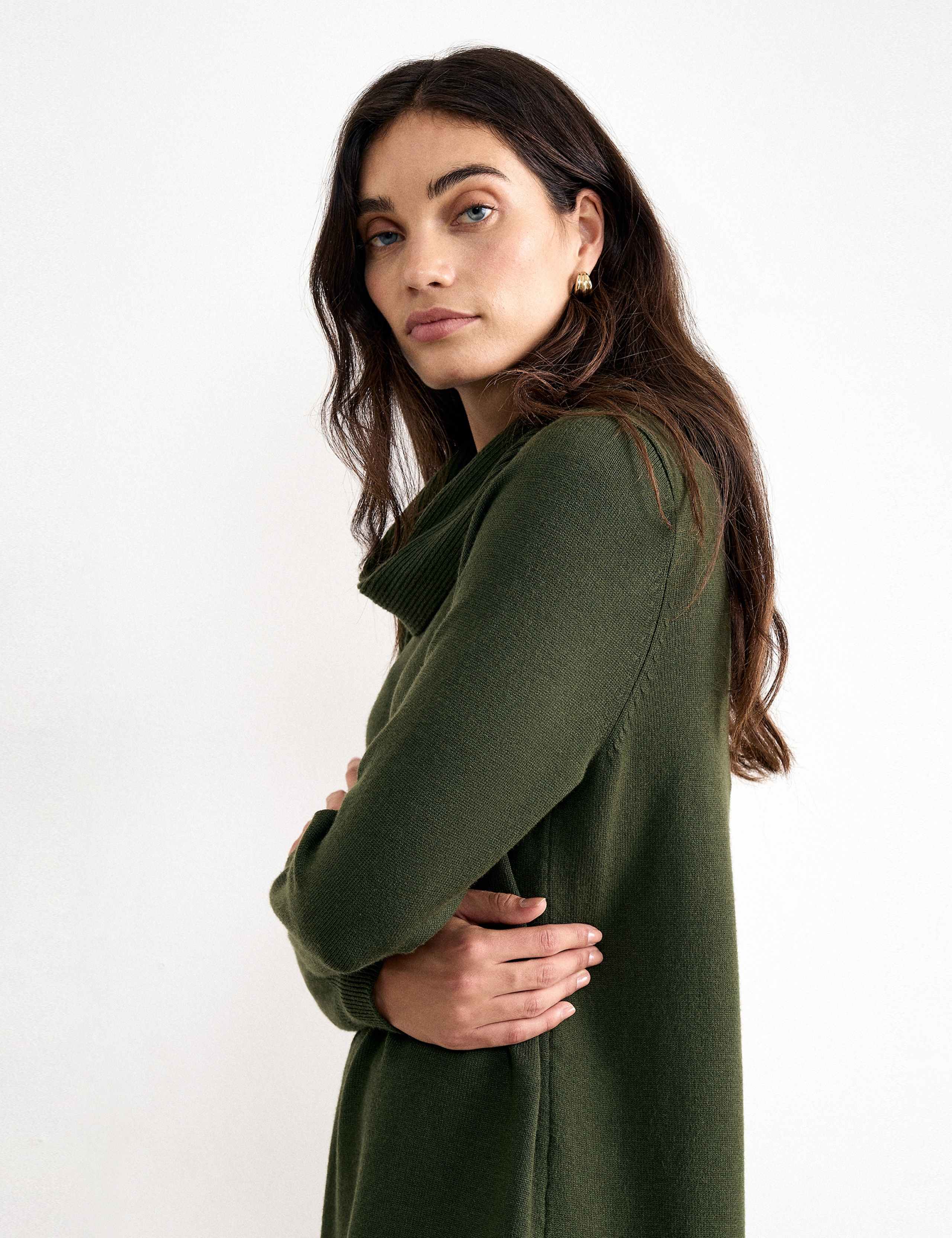 Funnel Neck Mini Jumper Dress 7 of 8
