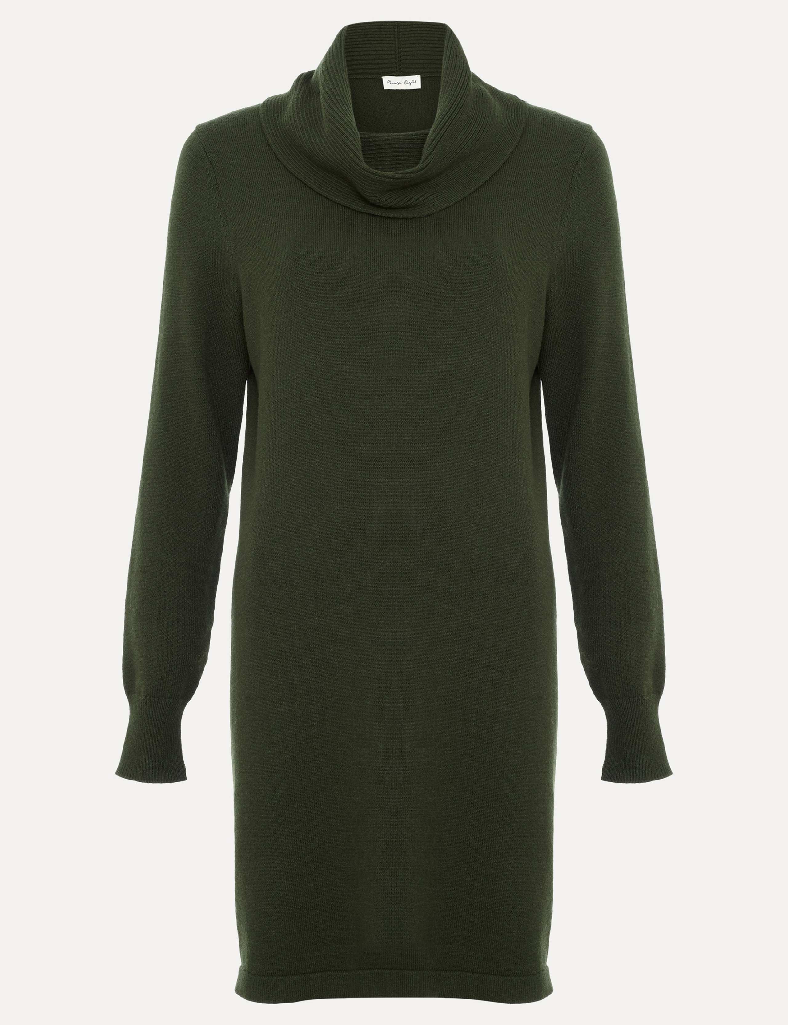 Funnel Neck Mini Jumper Dress 2 of 8
