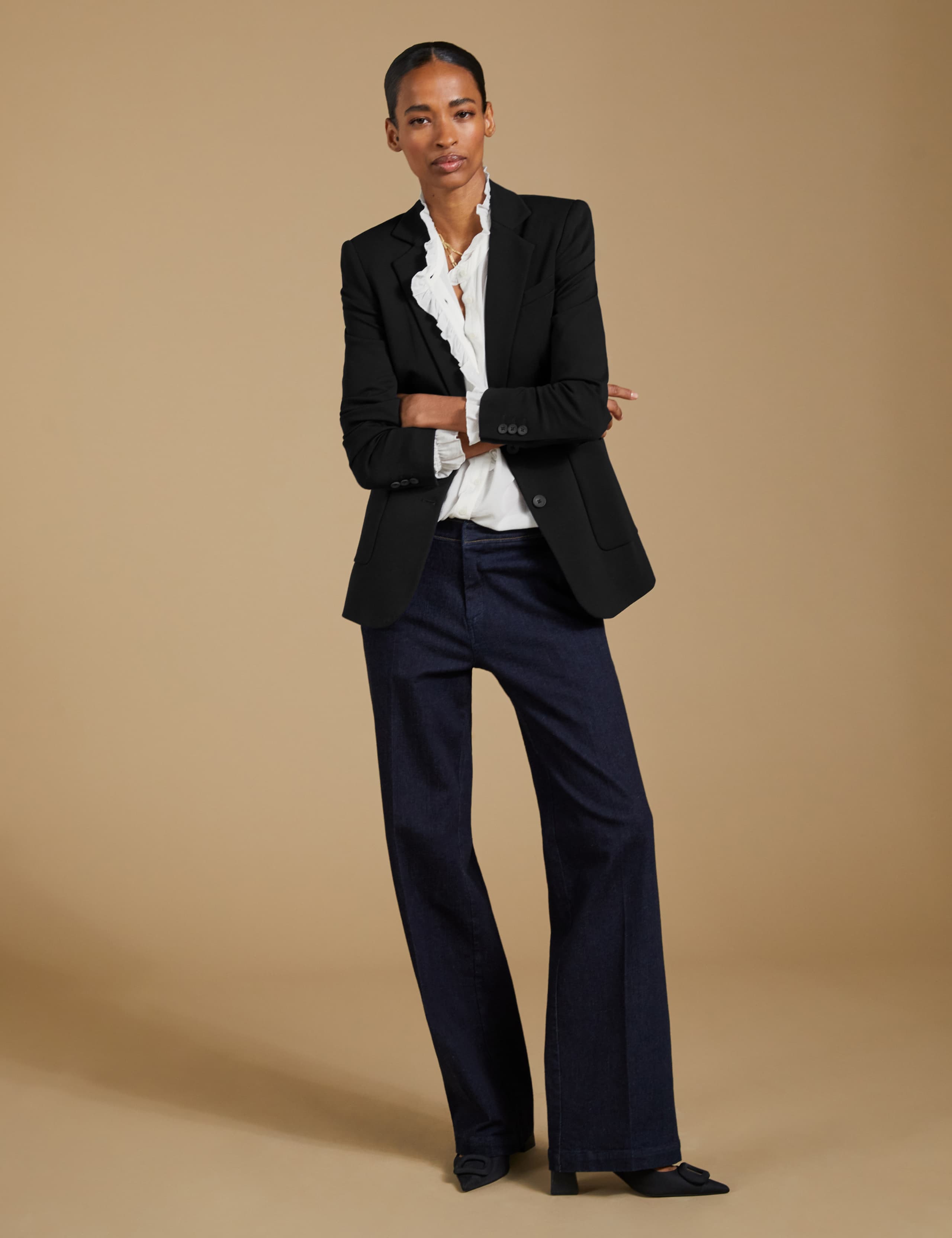 High Neck Frill Detail Button Through Blouse 7 of 8