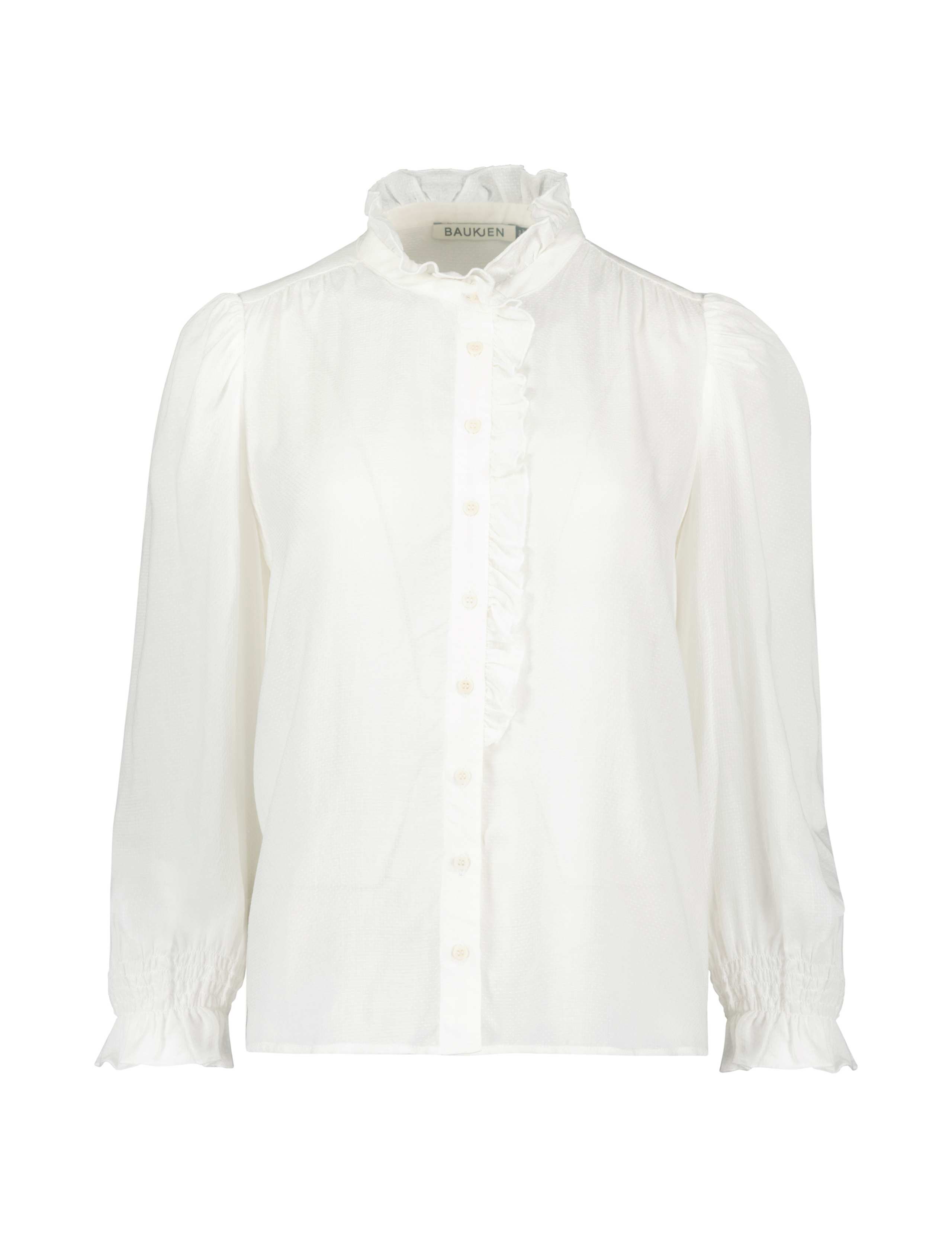 High Neck Frill Detail Button Through Blouse 2 of 8