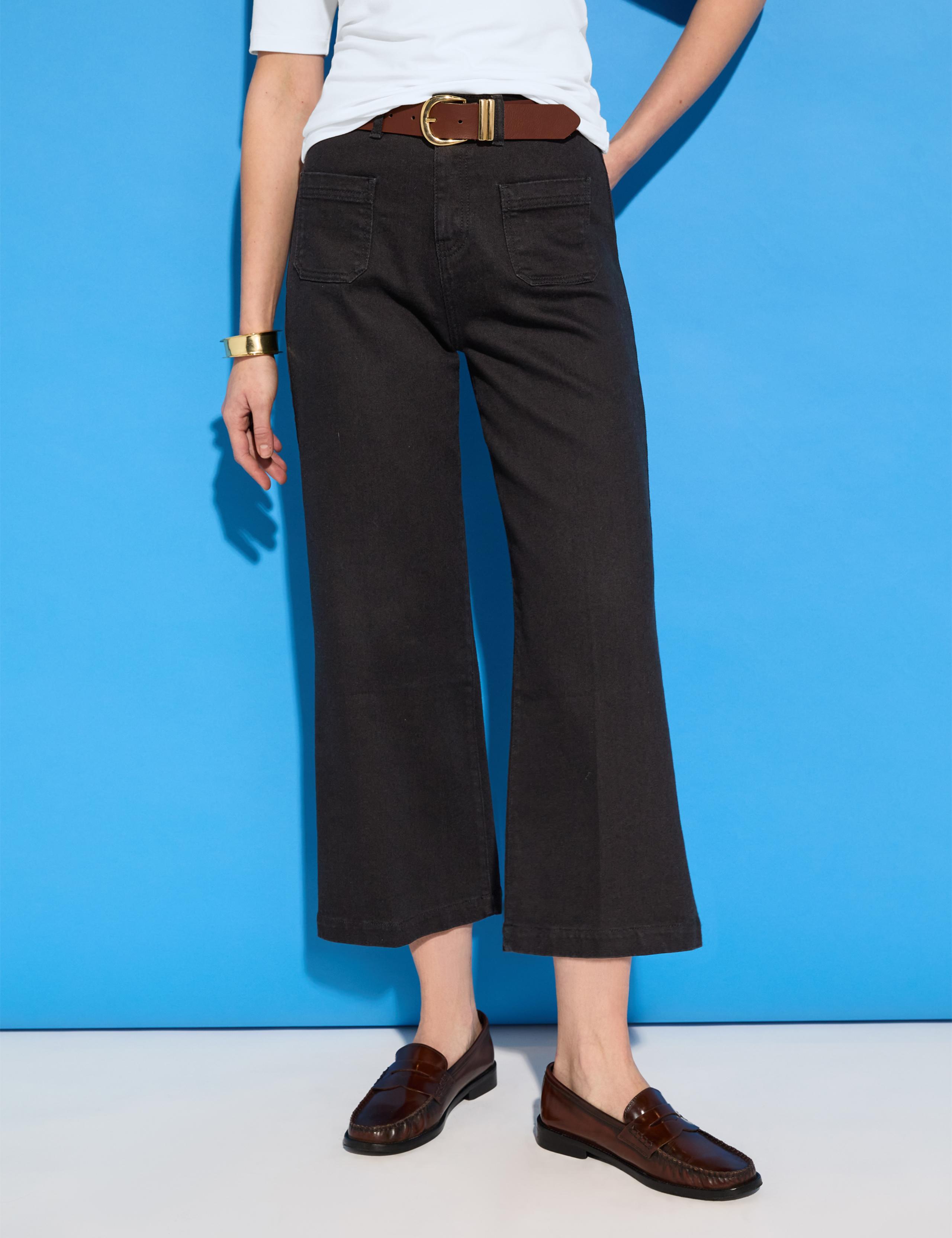 High Waisted Wide Leg Cropped Jeans 2 of 7