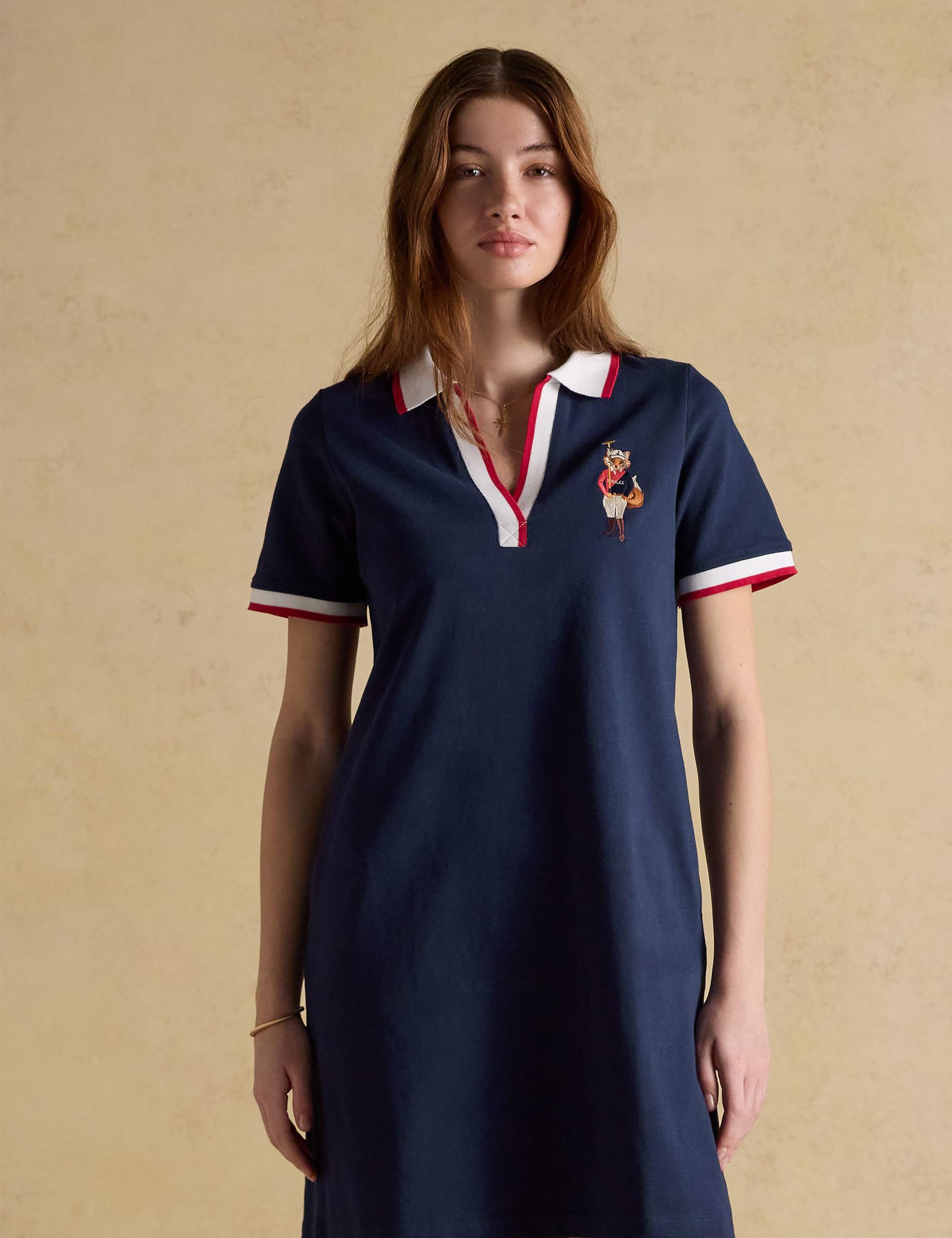 Pure Cotton Collared Mini T-Shirt Dress 4 of 7