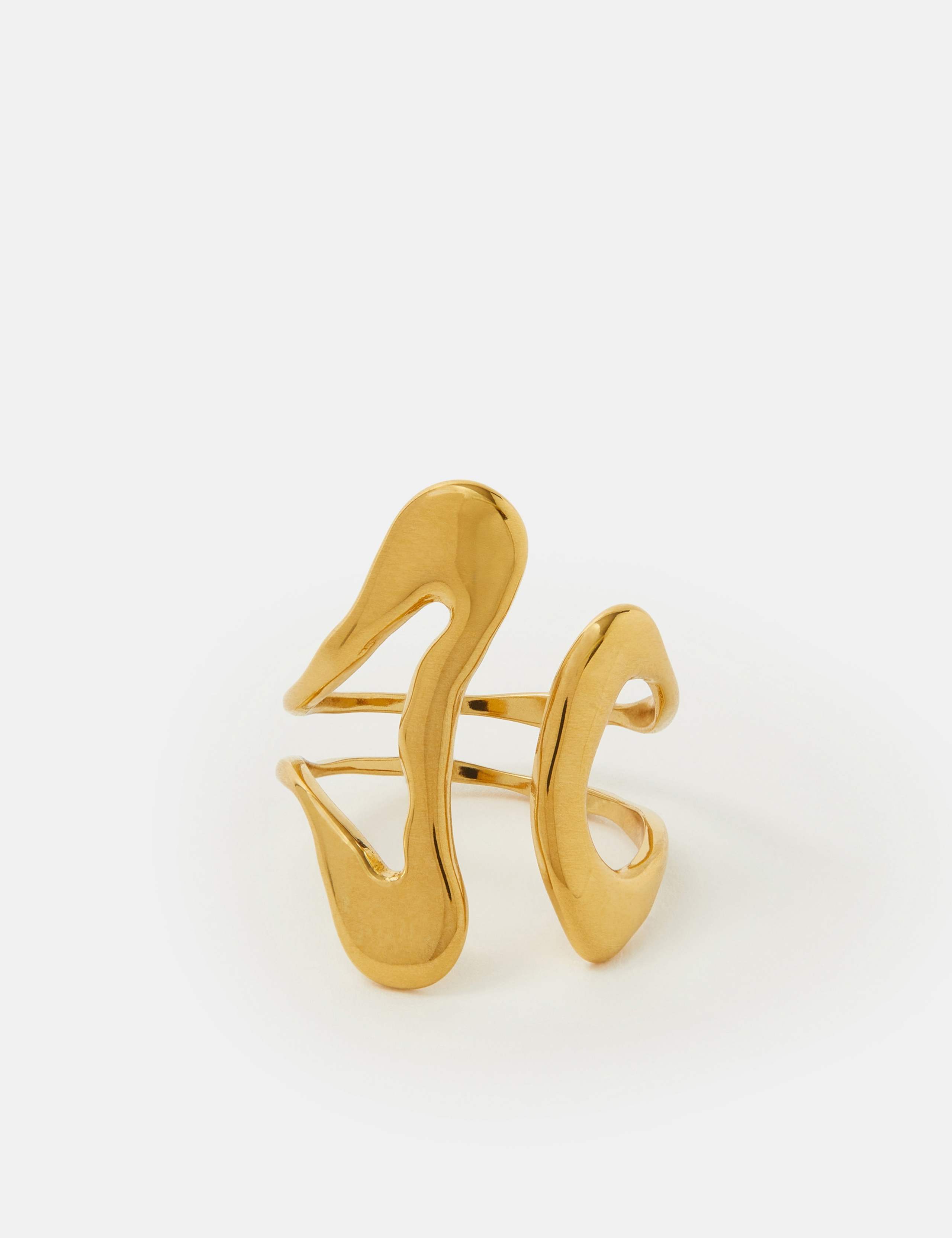 Gold Tone Fluid Adjustable Ring 1 of 2