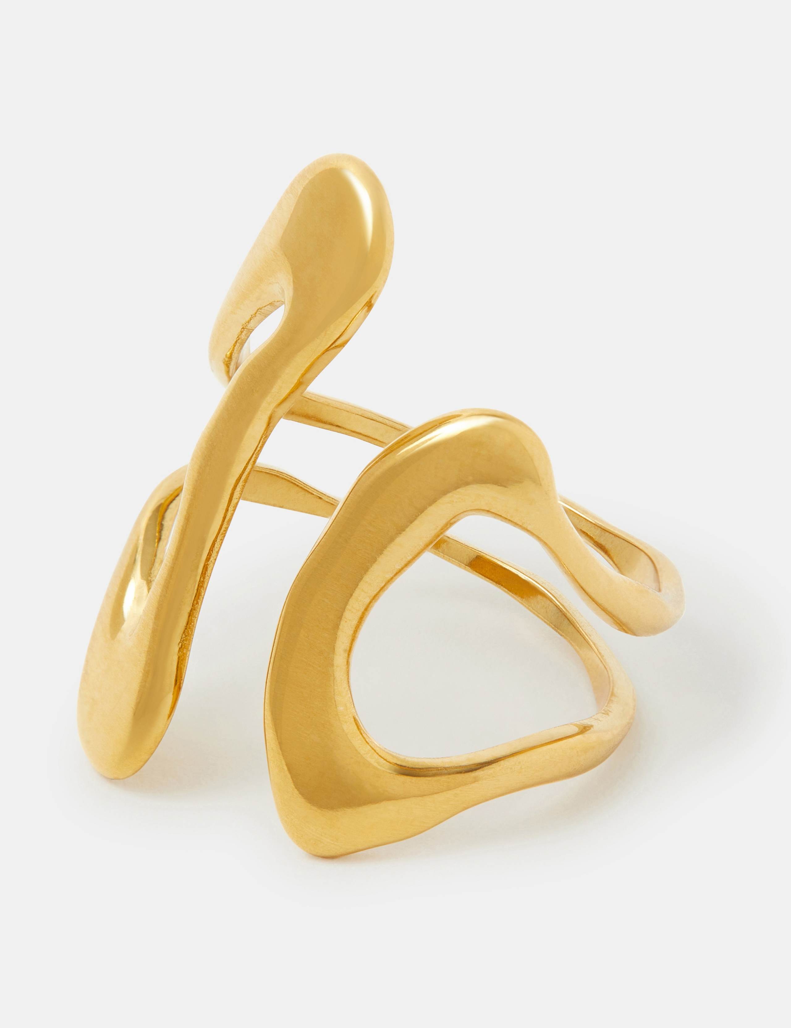 Gold Tone Fluid Adjustable Ring 2 of 2
