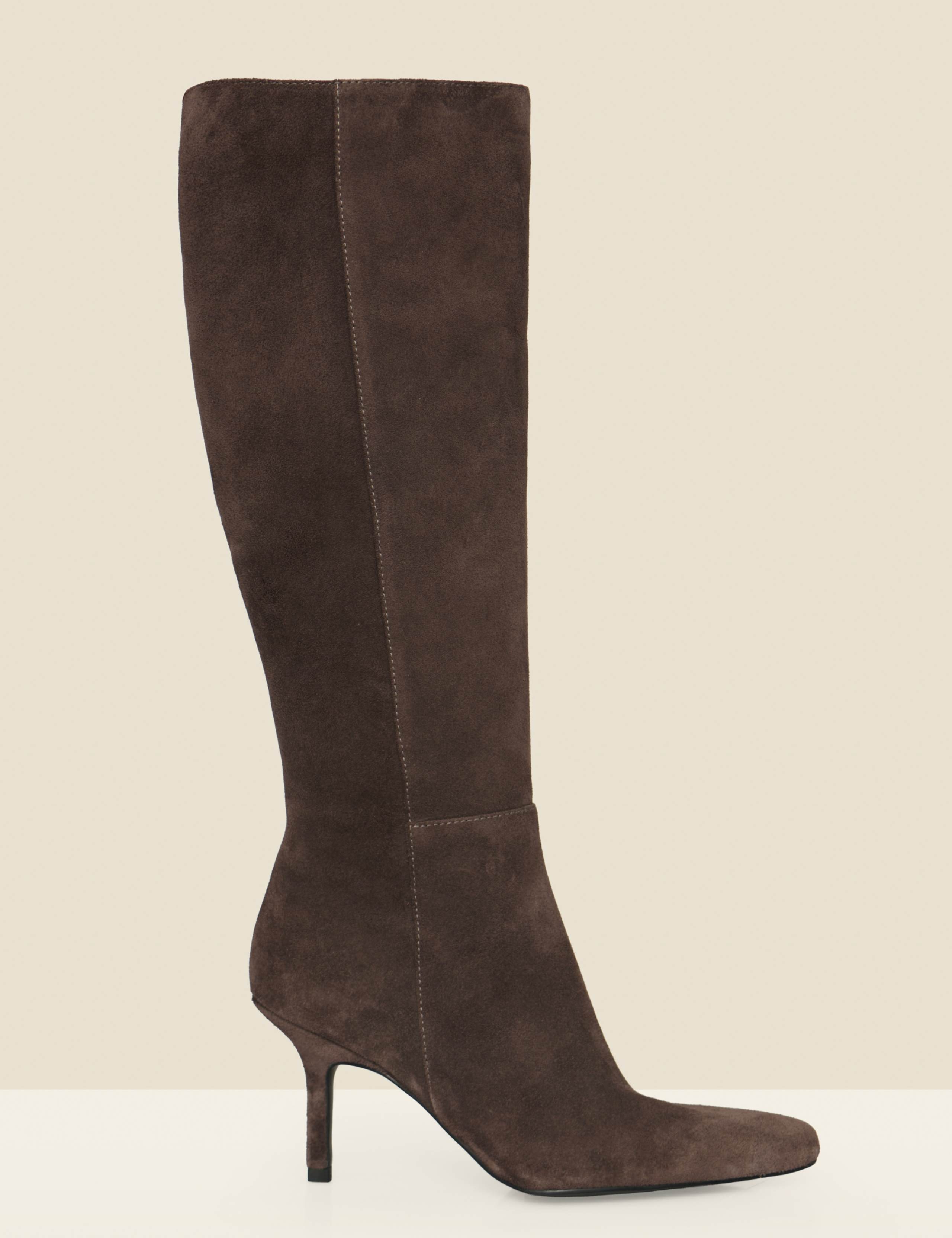 Suede Stiletto Heel Knee High Boots 4 of 6