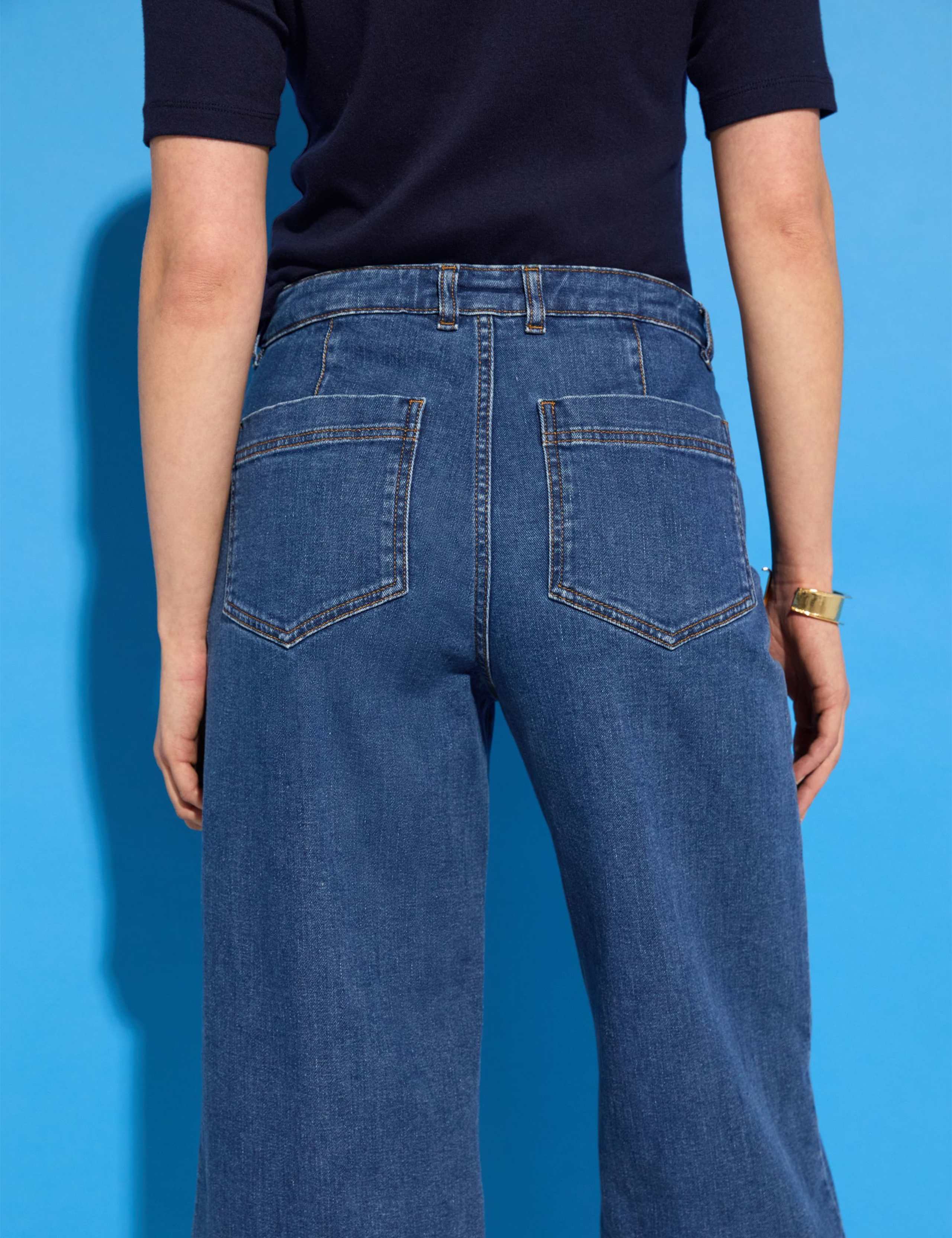 High Waisted Wide Leg Cropped Jeans 2 of 5