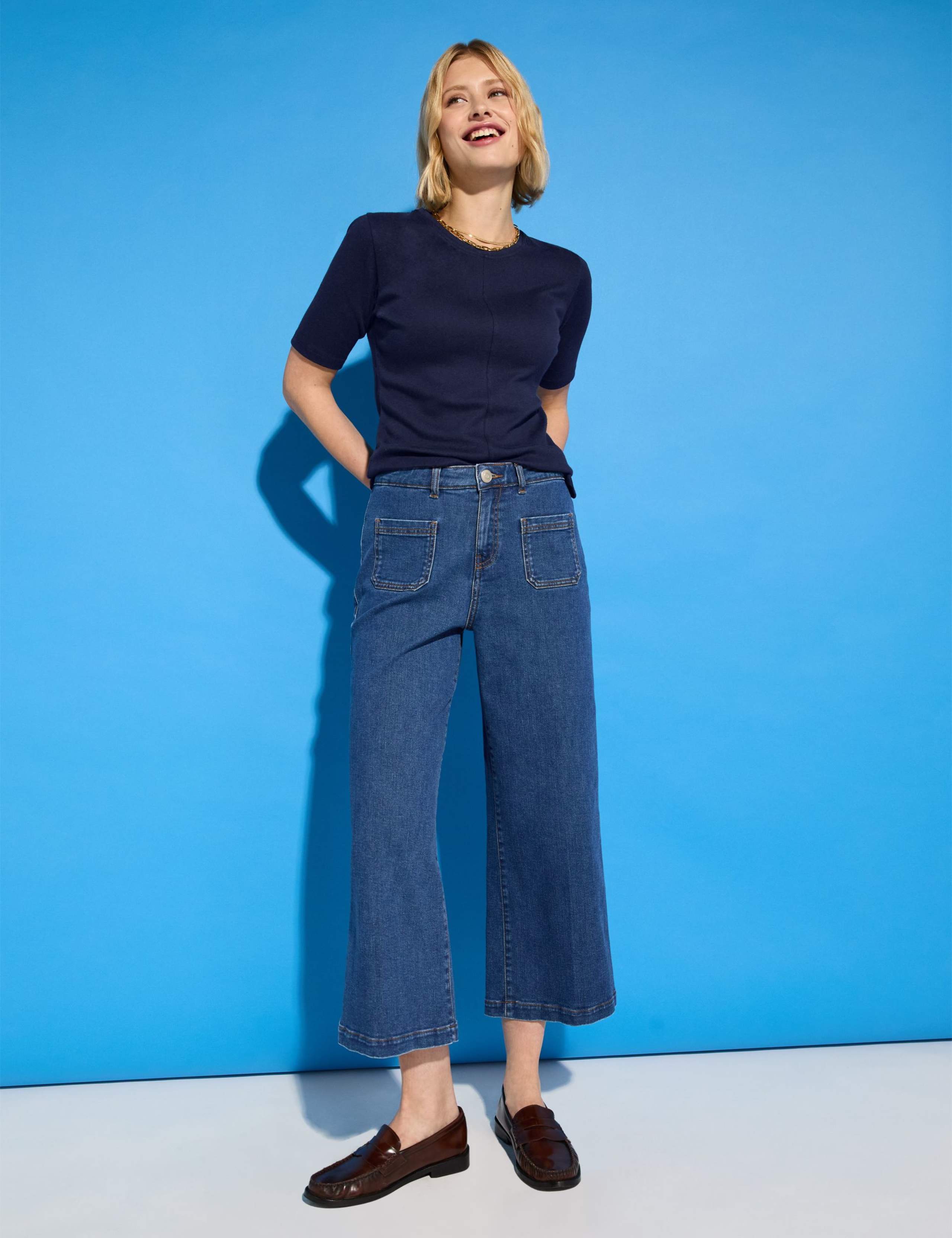High Waisted Wide Leg Cropped Jeans 5 of 5