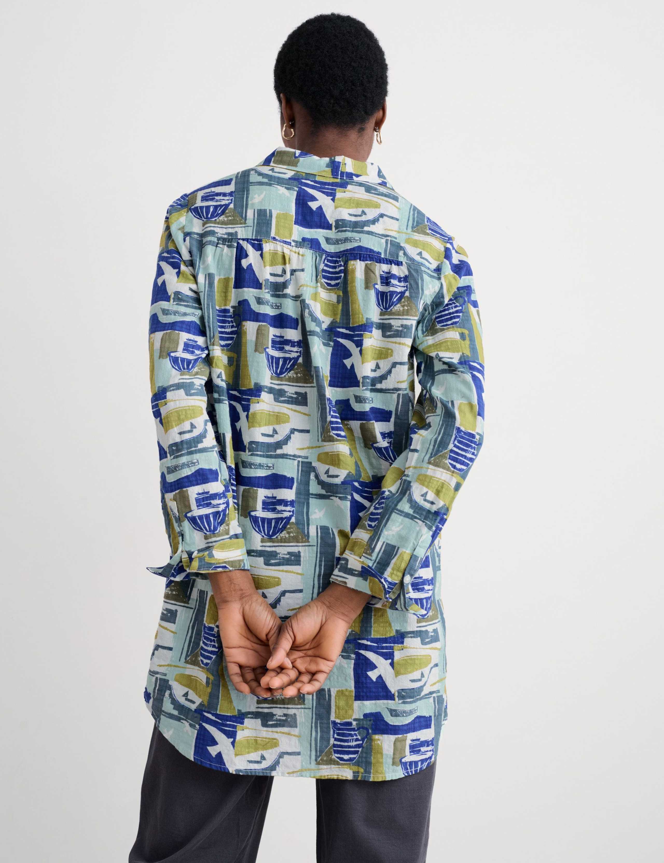 Cotton Rich Printed Collared Shirt 3 of 5