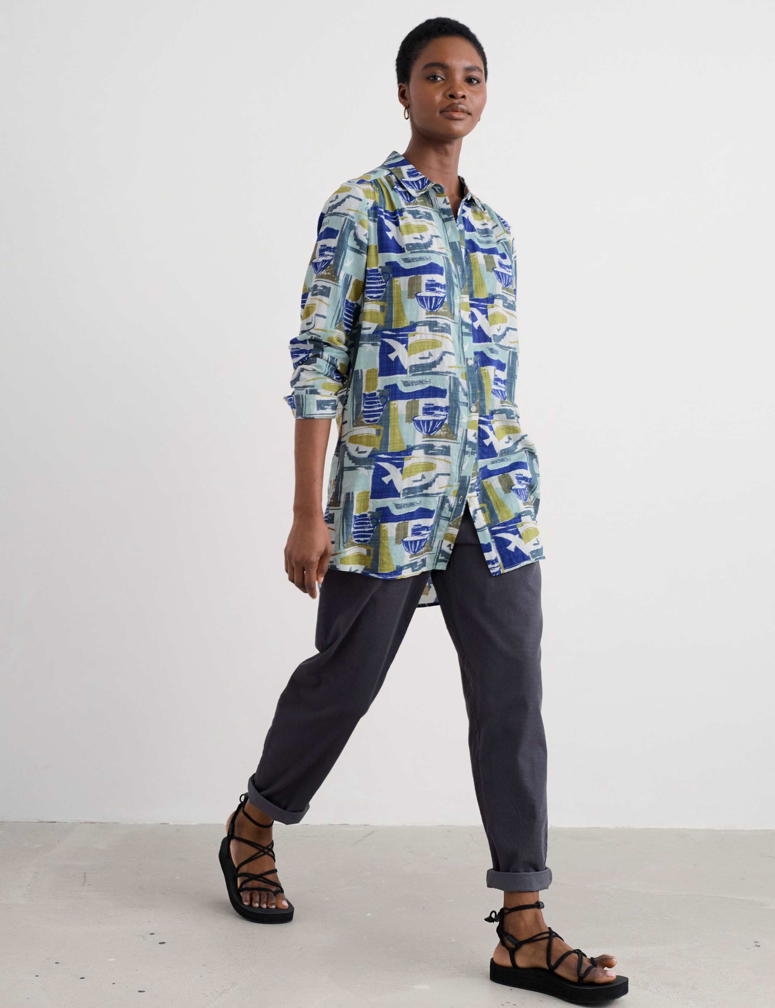 Cotton Rich Printed Collared Shirt 4 of 5