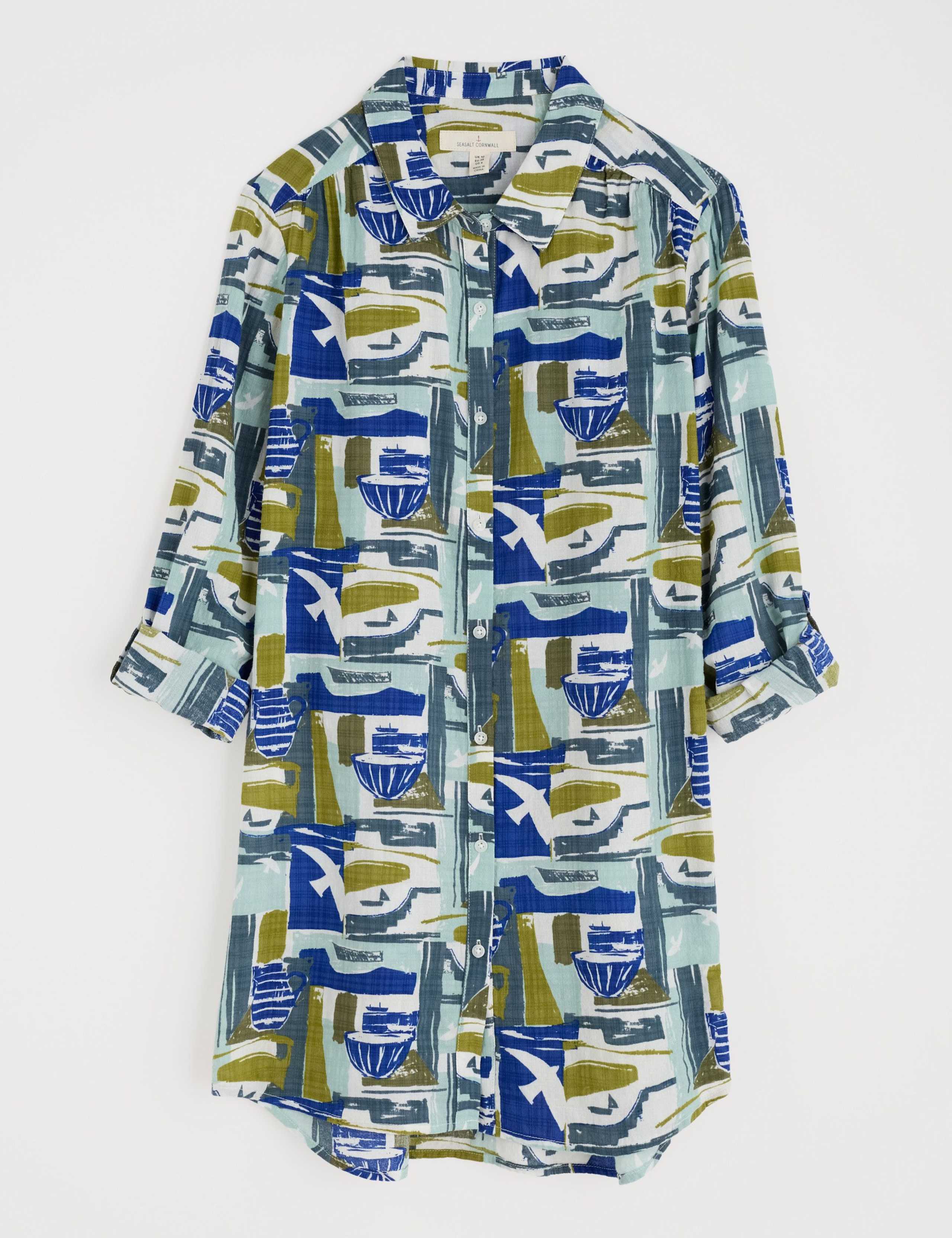 Cotton Rich Printed Collared Shirt 2 of 5