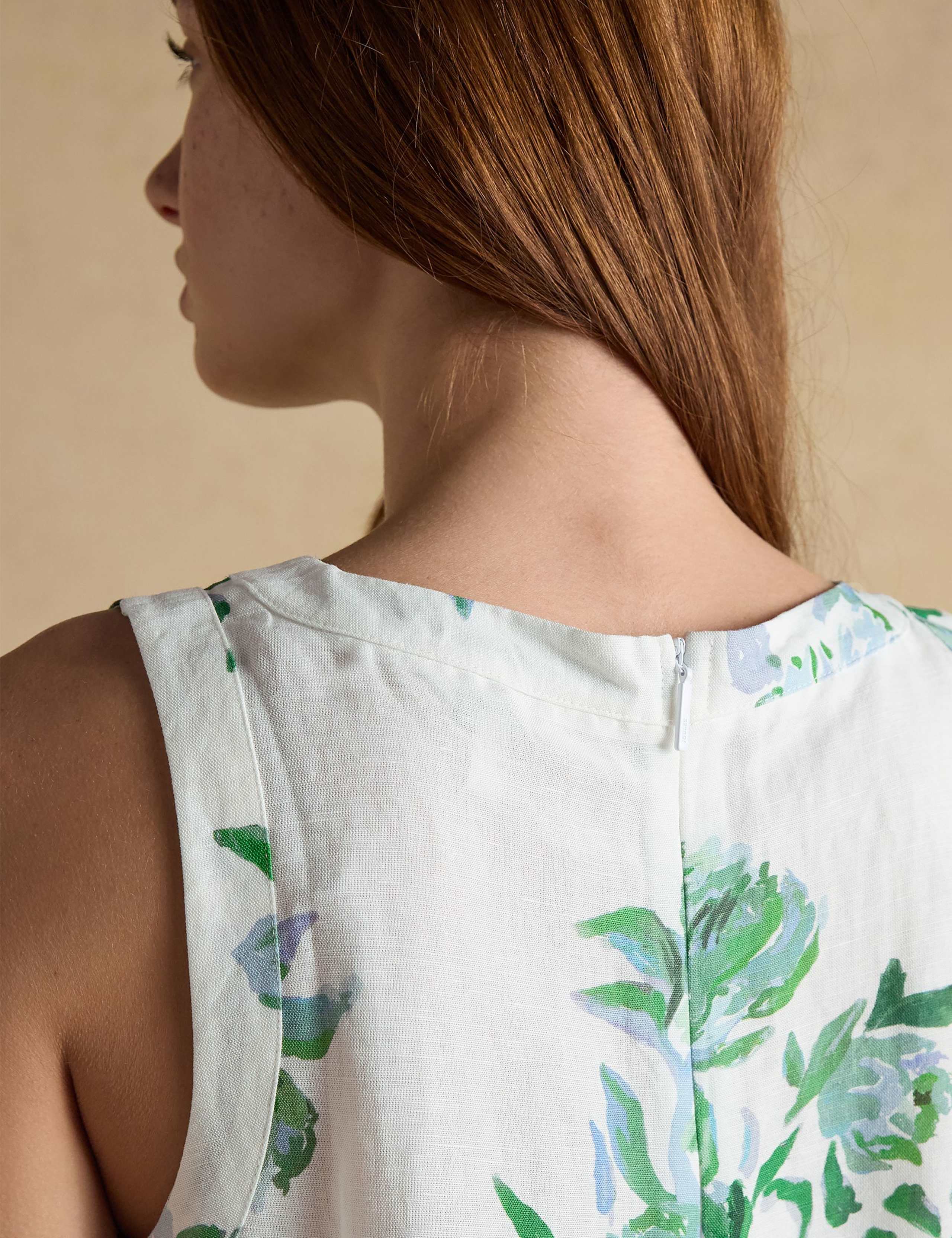 Linen Blend Floral Mini Shift Dress 7 of 9