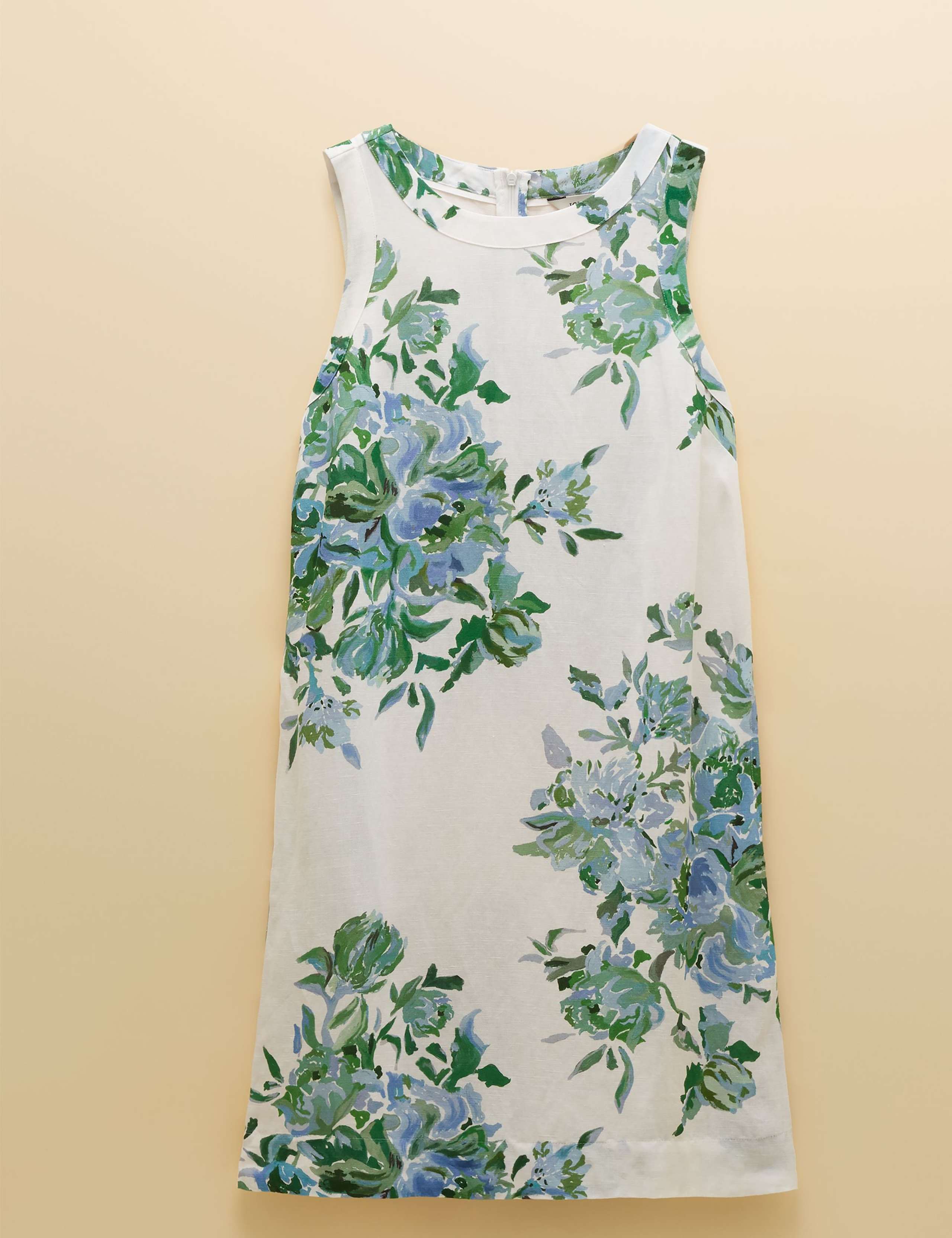 Linen Blend Floral Mini Shift Dress 2 of 9