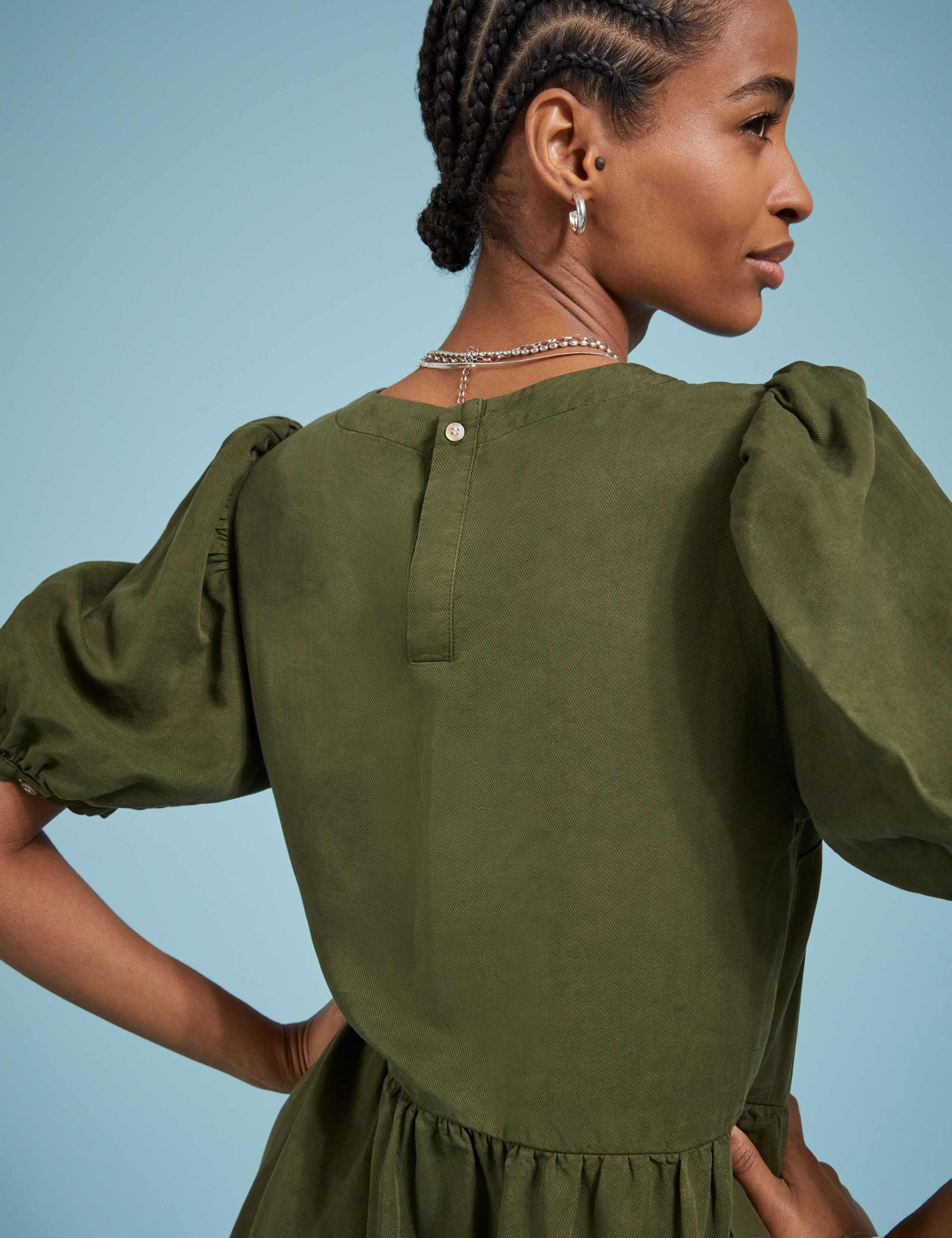 Lyocell Rich Crew Neck Midi Tiered Dress | BAUKJEN | M&S