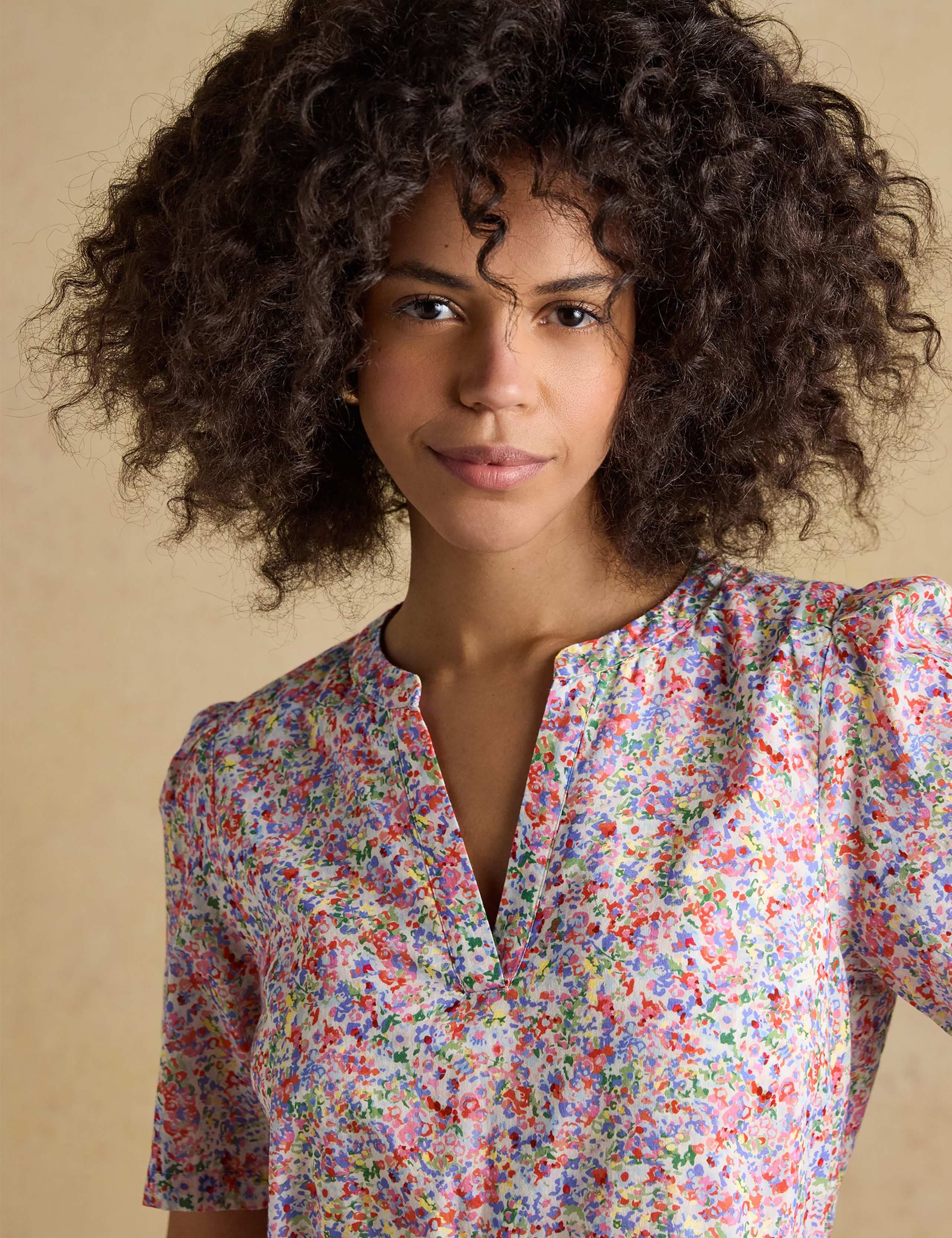 Pure Cotton Ditsy Floral Tiered Dress 8 of 10