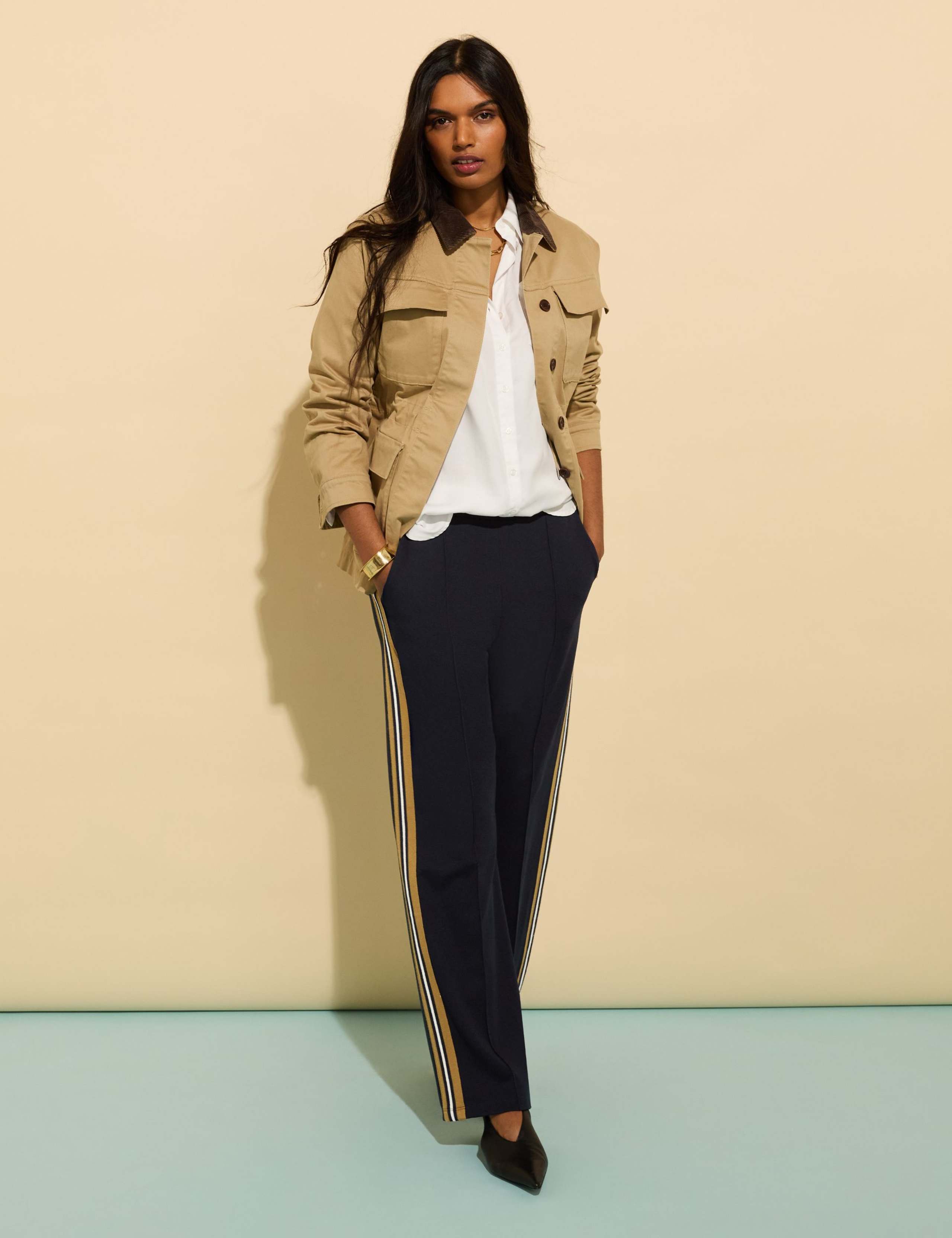 Ponte Side Stripe Wide Leg Trousers 5 of 5