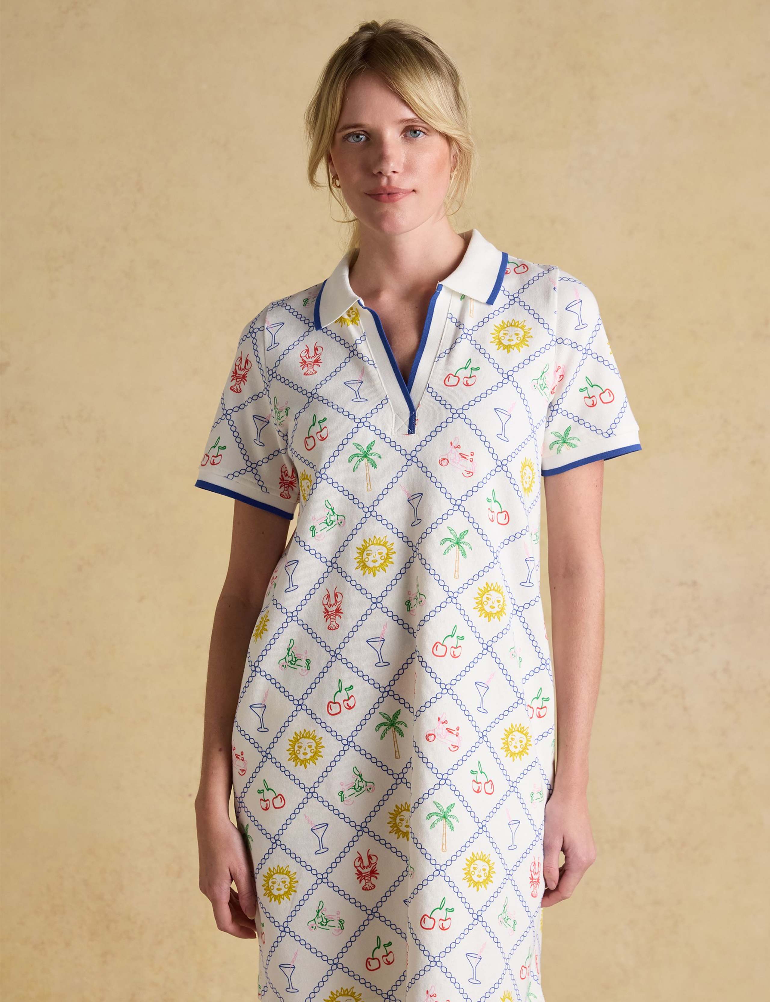 Pure Cotton Printed Mini Shift Dress 1 of 9