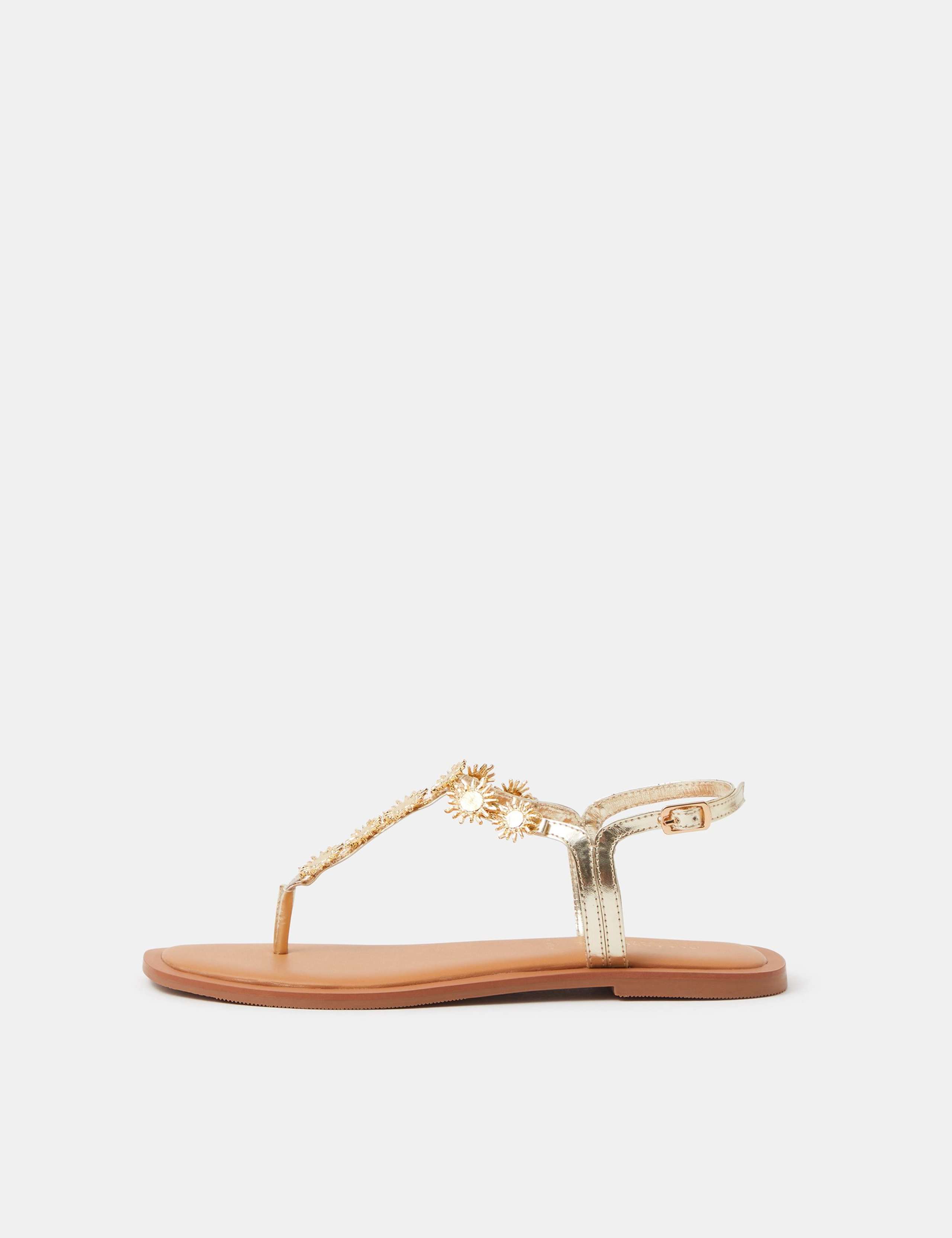 Metallic Sun Toe Thong Sandals 3 of 3