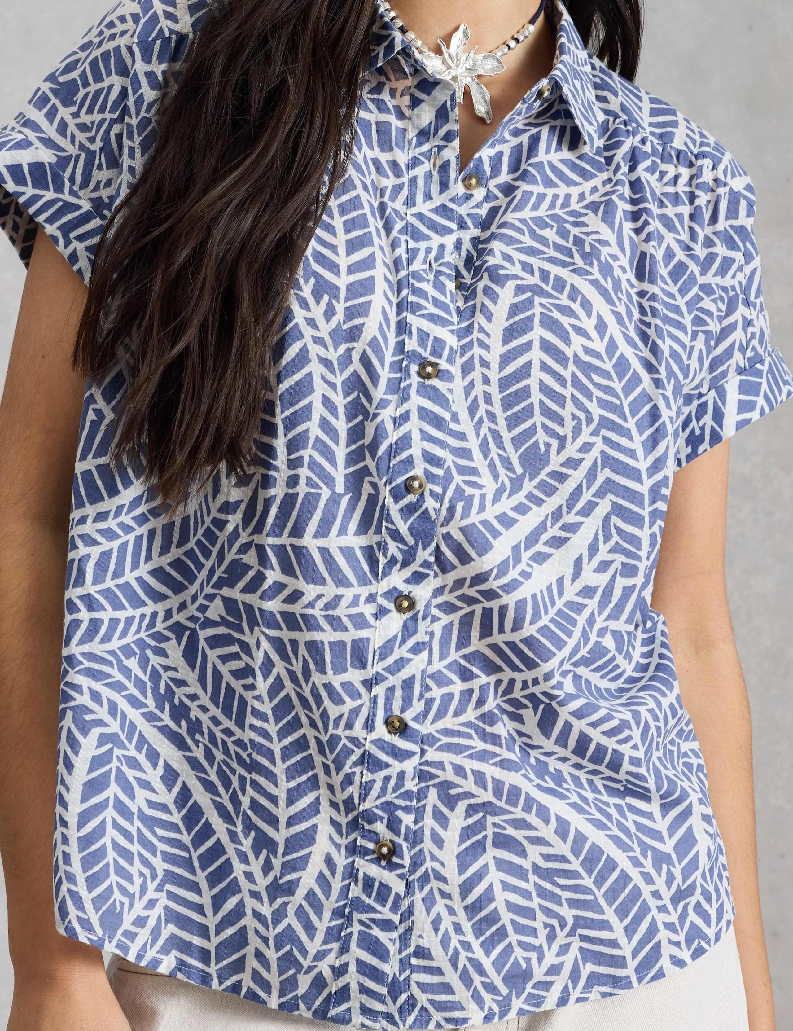Pure Cotton Printed Button Through Shirt 5 of 6