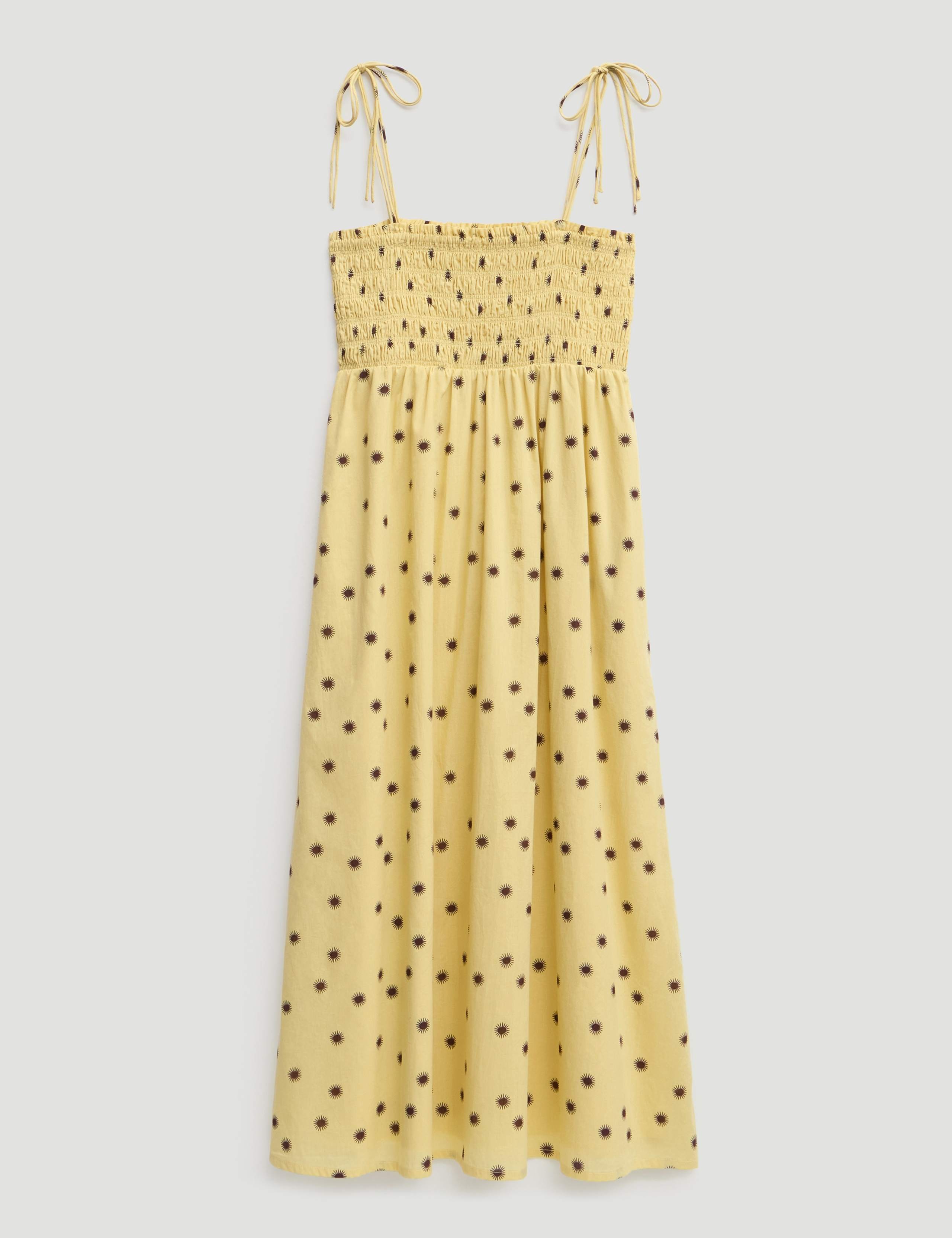 Pure Cotton Printed Square Neck Midaxi Dress 2 of 5