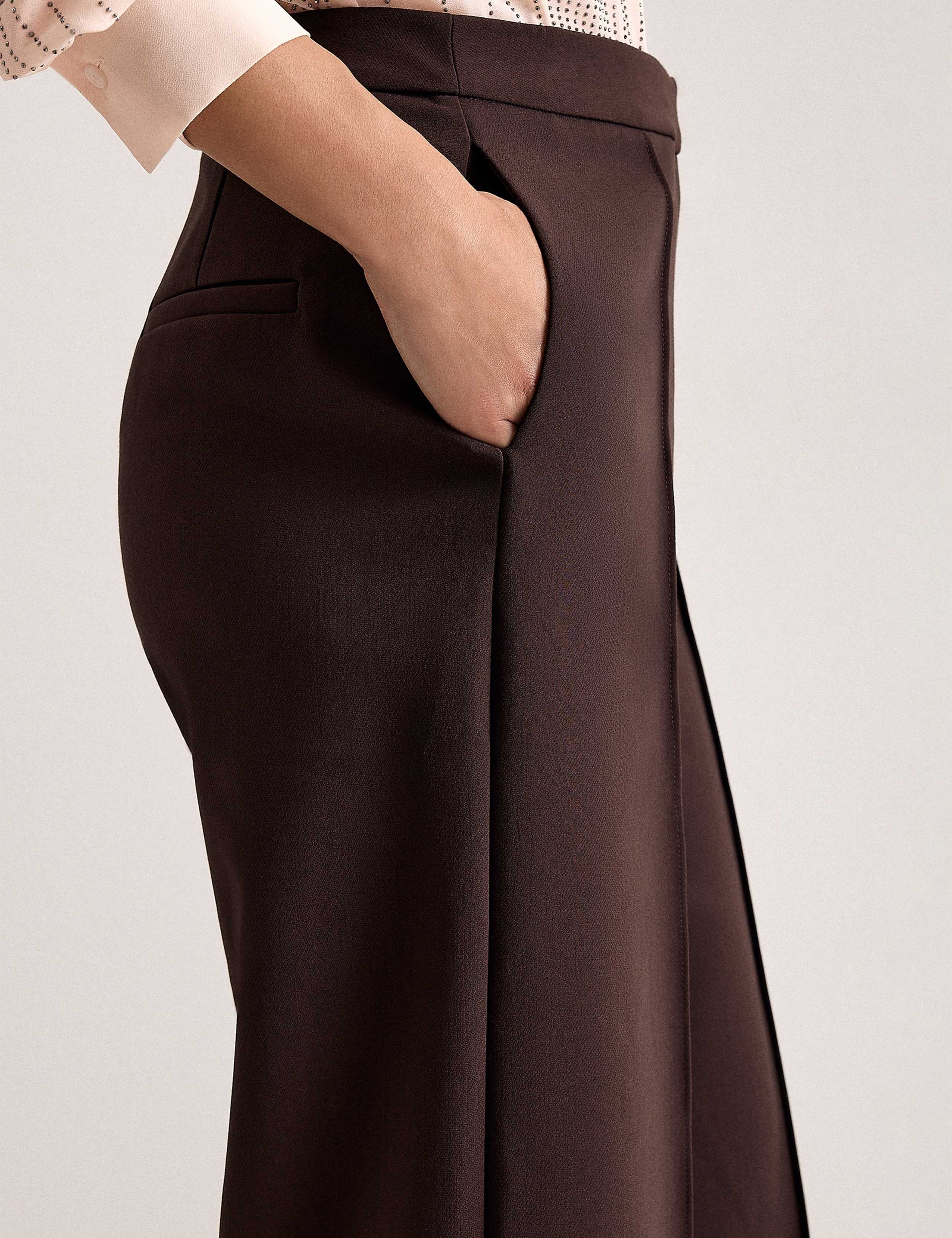 Pleat Front Patch Pocket Wide Leg Trousers 6 of 8