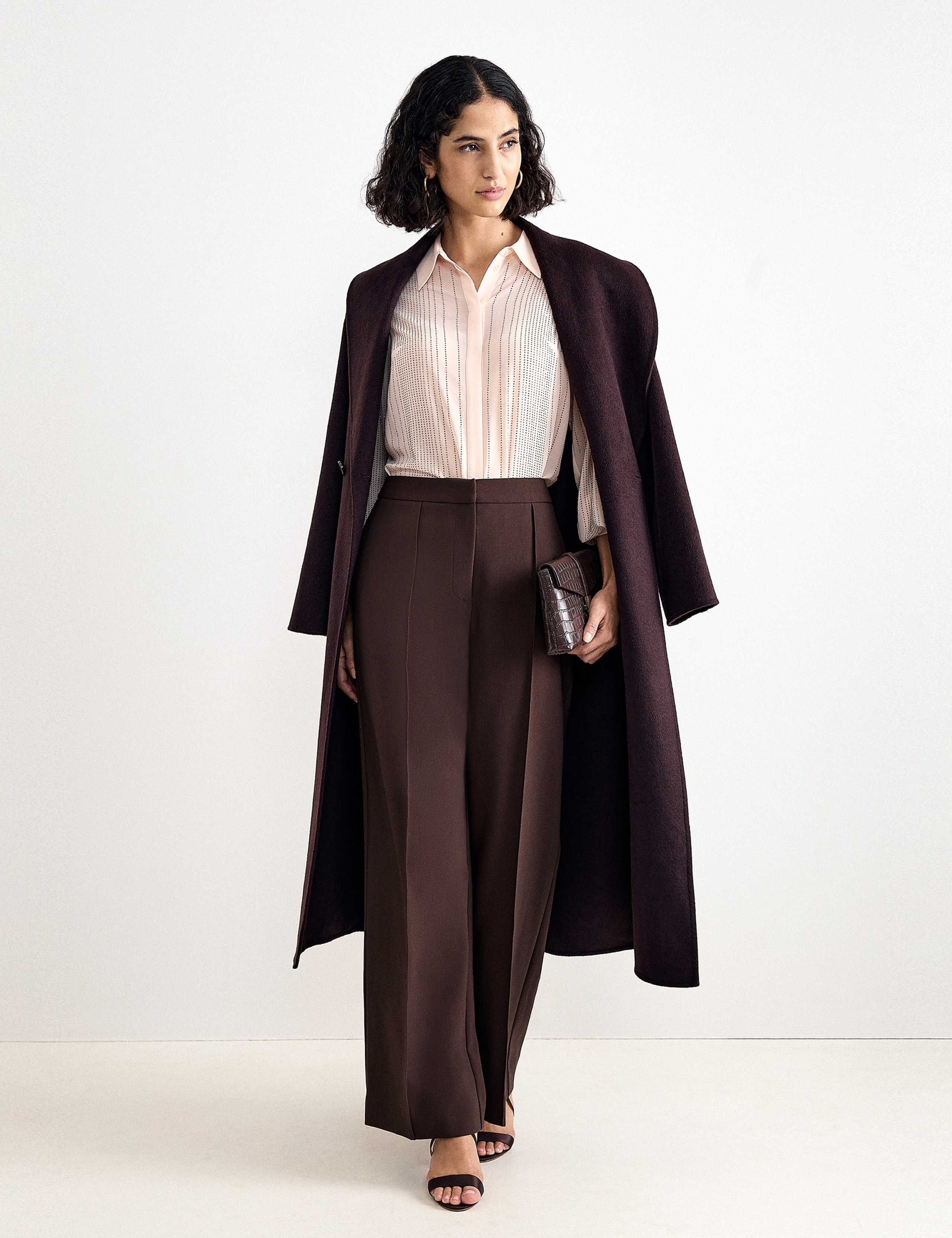 Pleat Front Patch Pocket Wide Leg Trousers 8 of 8