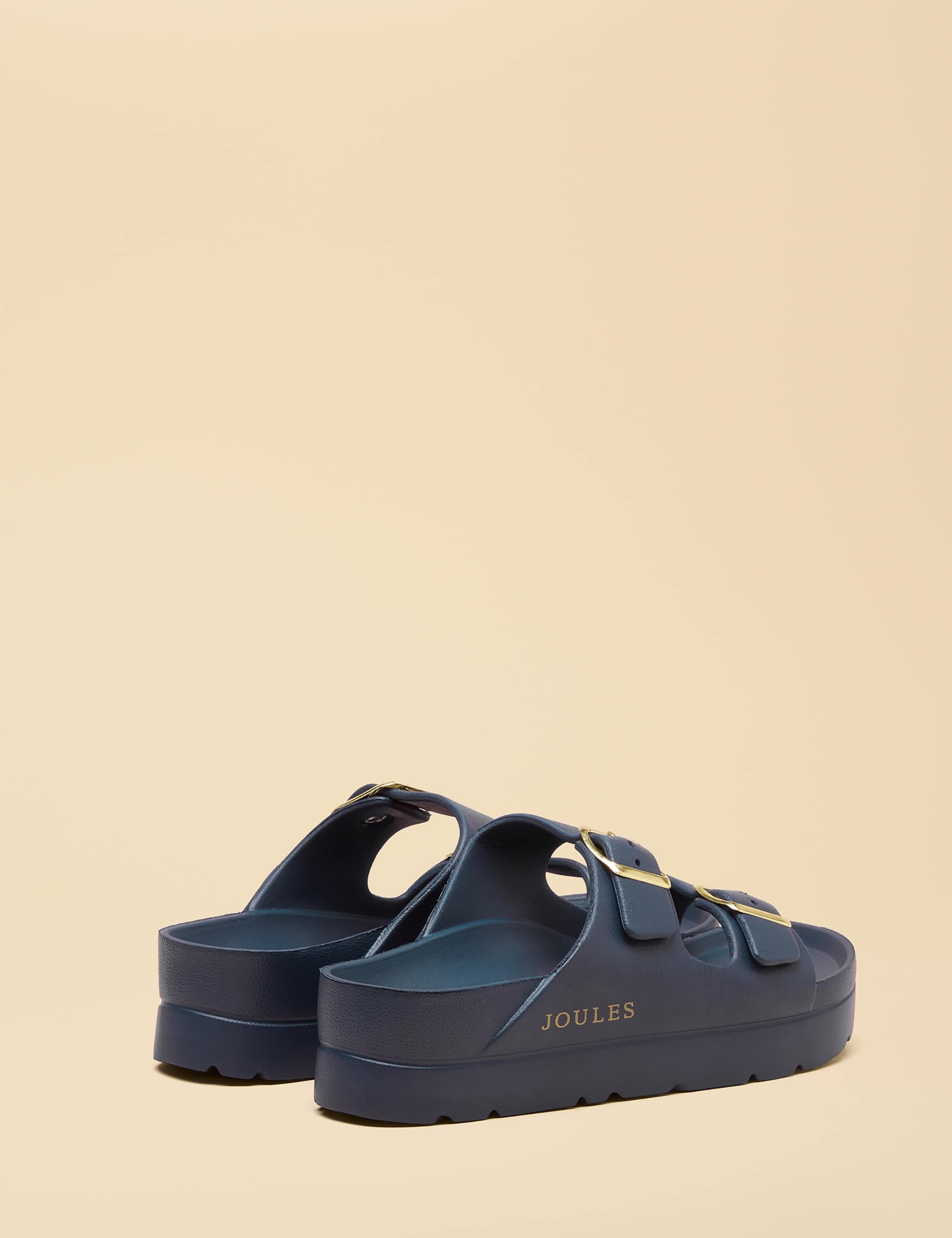 Double Buckle Platform Sliders 2 of 6