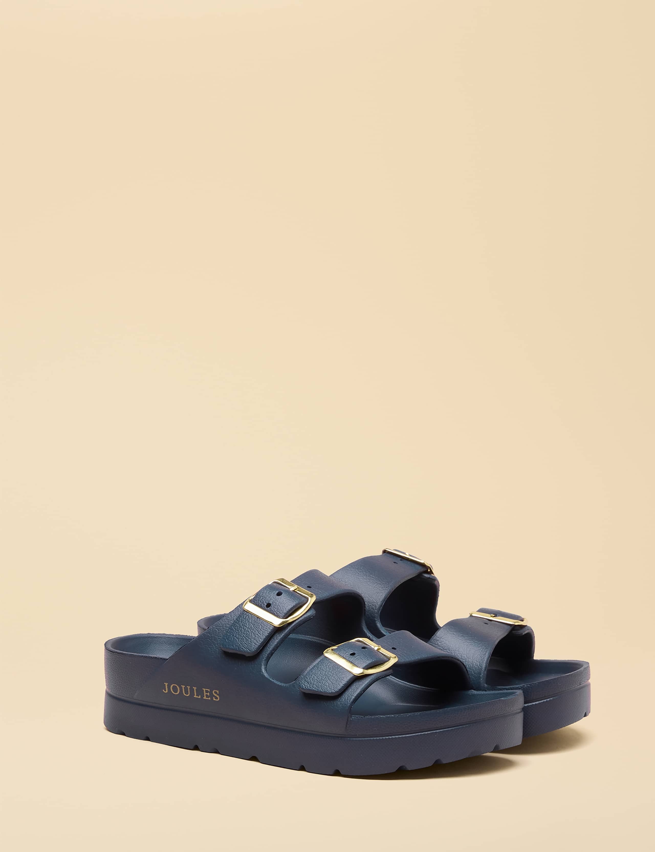 Double Buckle Platform Sliders 4 of 6