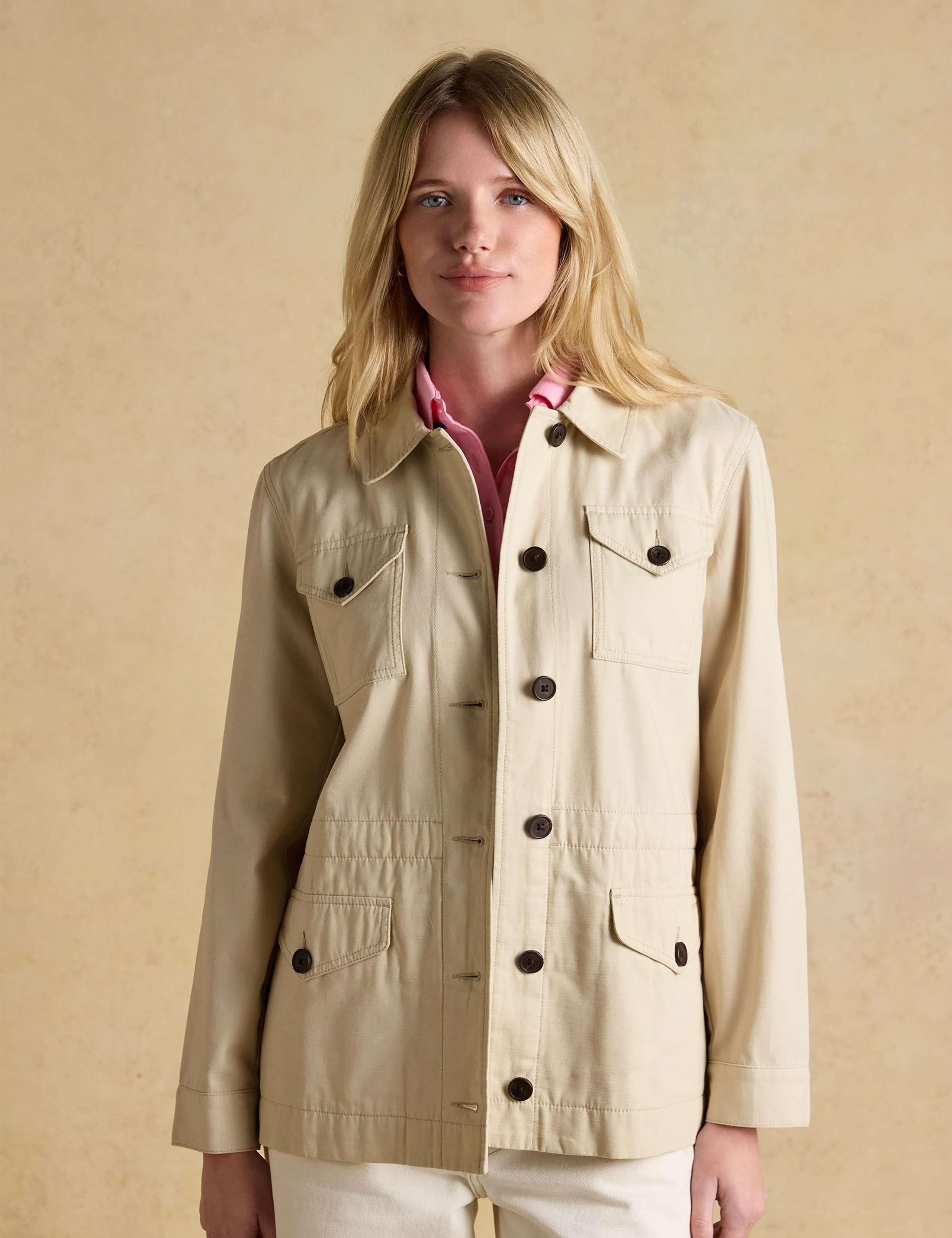 Pure Cotton Lightweight Collared Utility Jacket 4 of 10