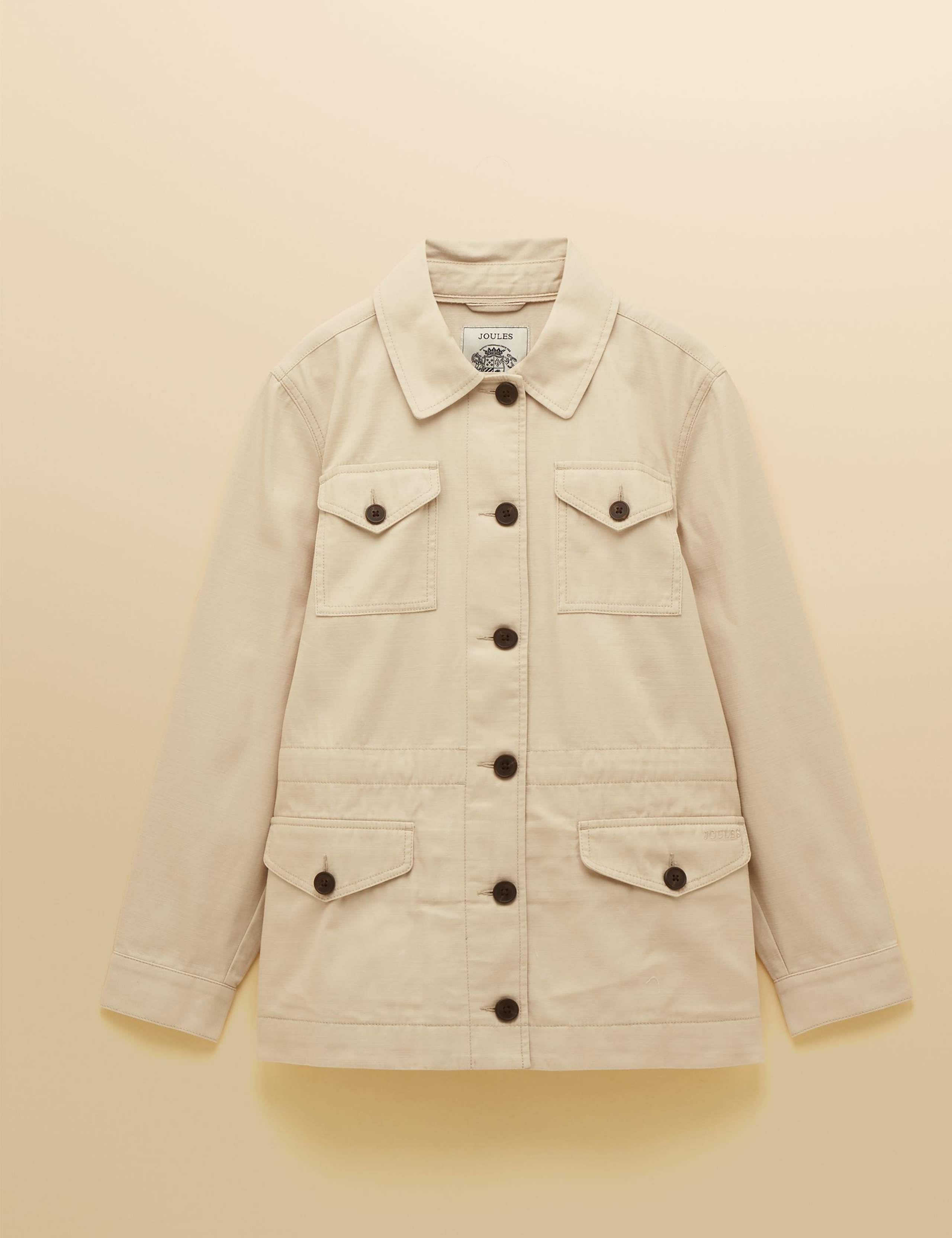 Pure Cotton Lightweight Collared Utility Jacket 2 of 10