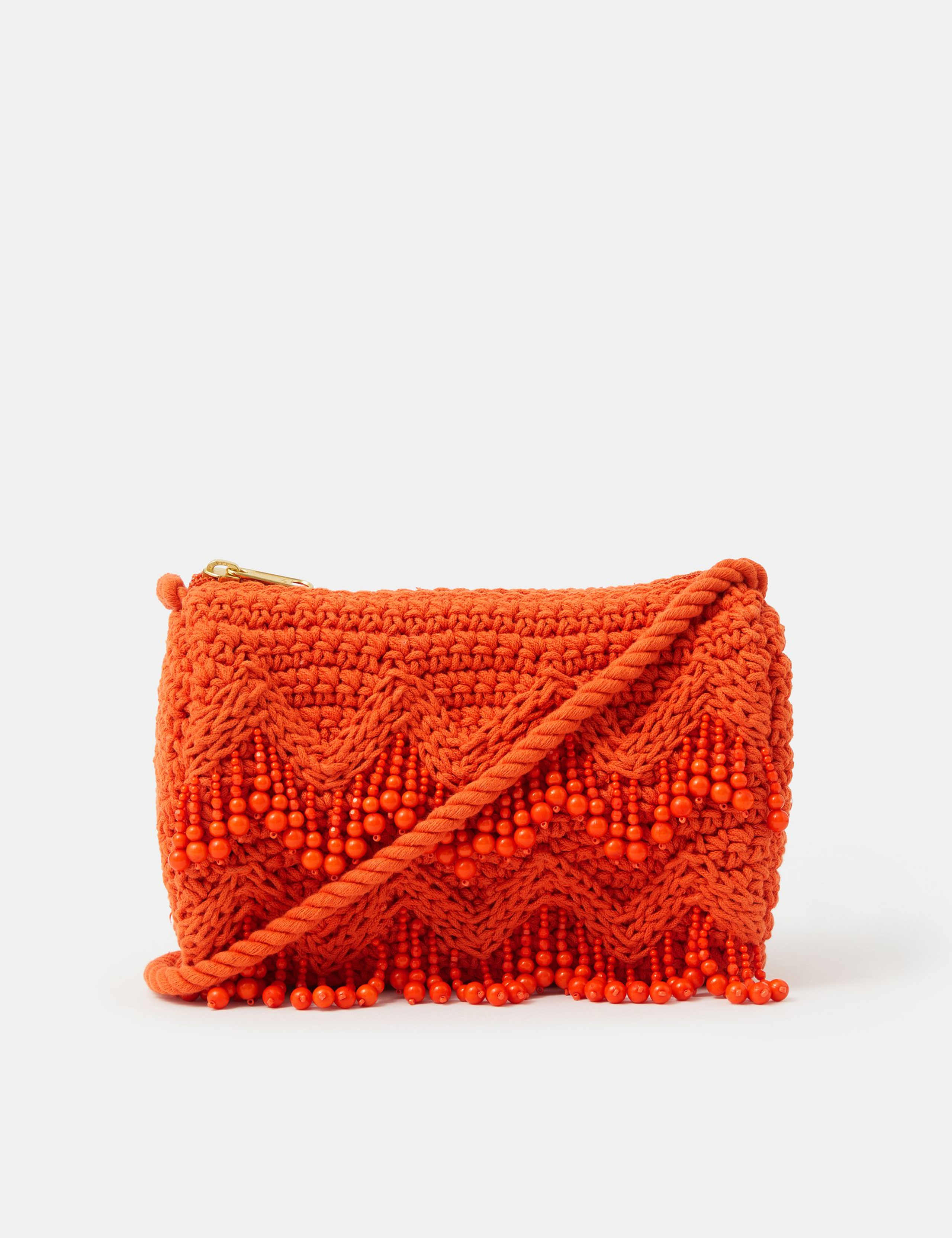 Beaded Macrame Cross Body Bag 2 of 2