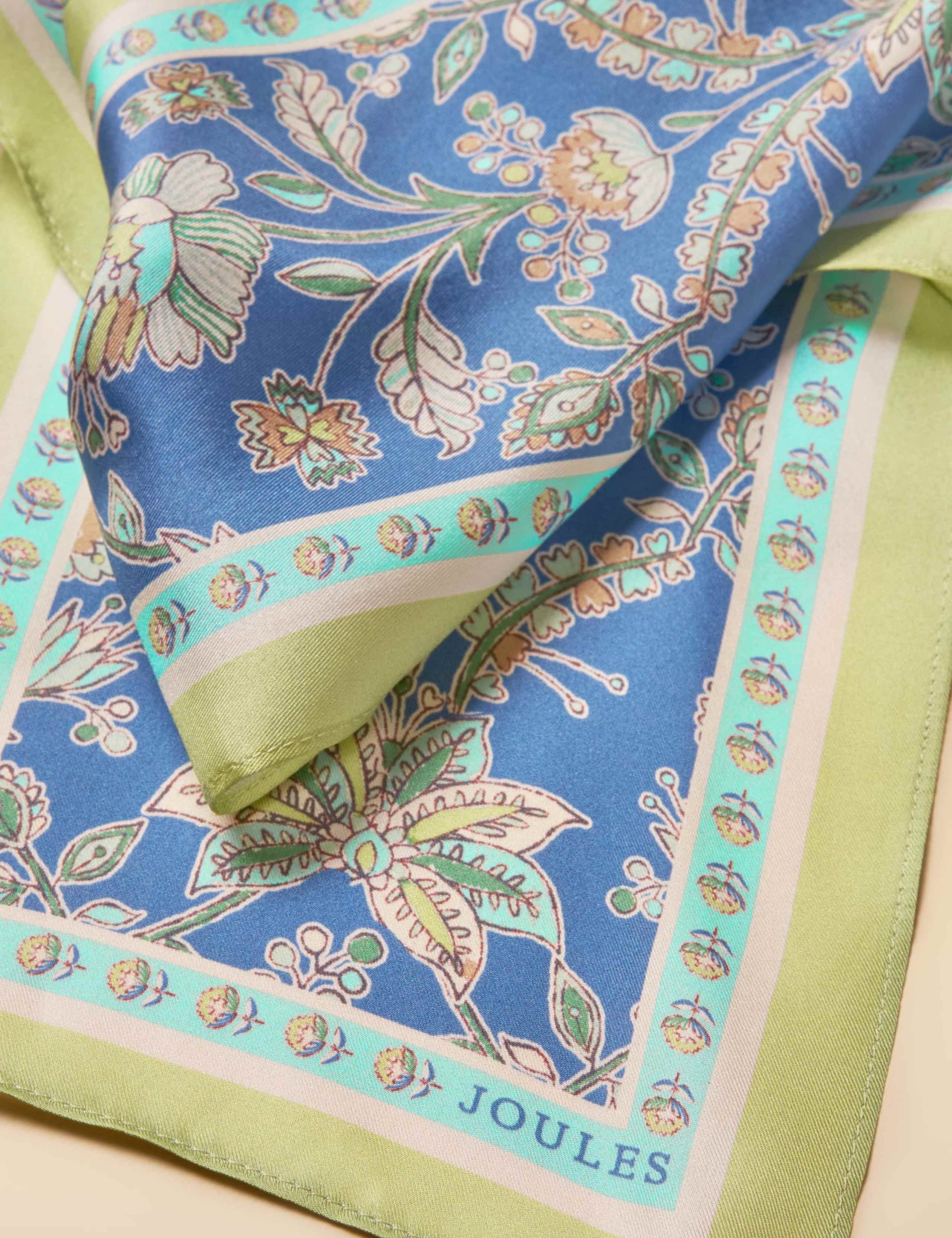 Pure Silk Floral Scarf 7 of 7