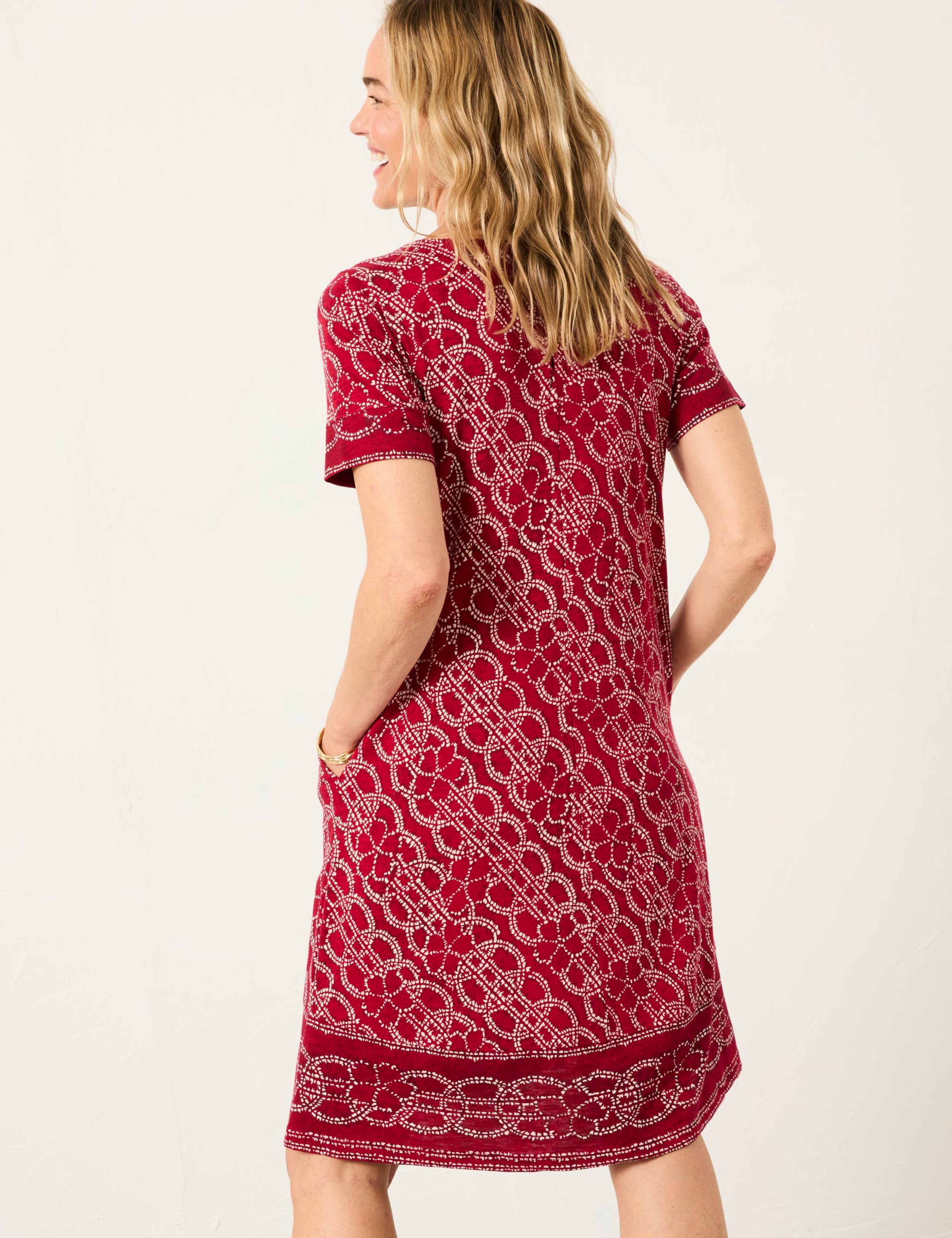 Cotton Rich Printed Mini Shift Dress 4 of 5