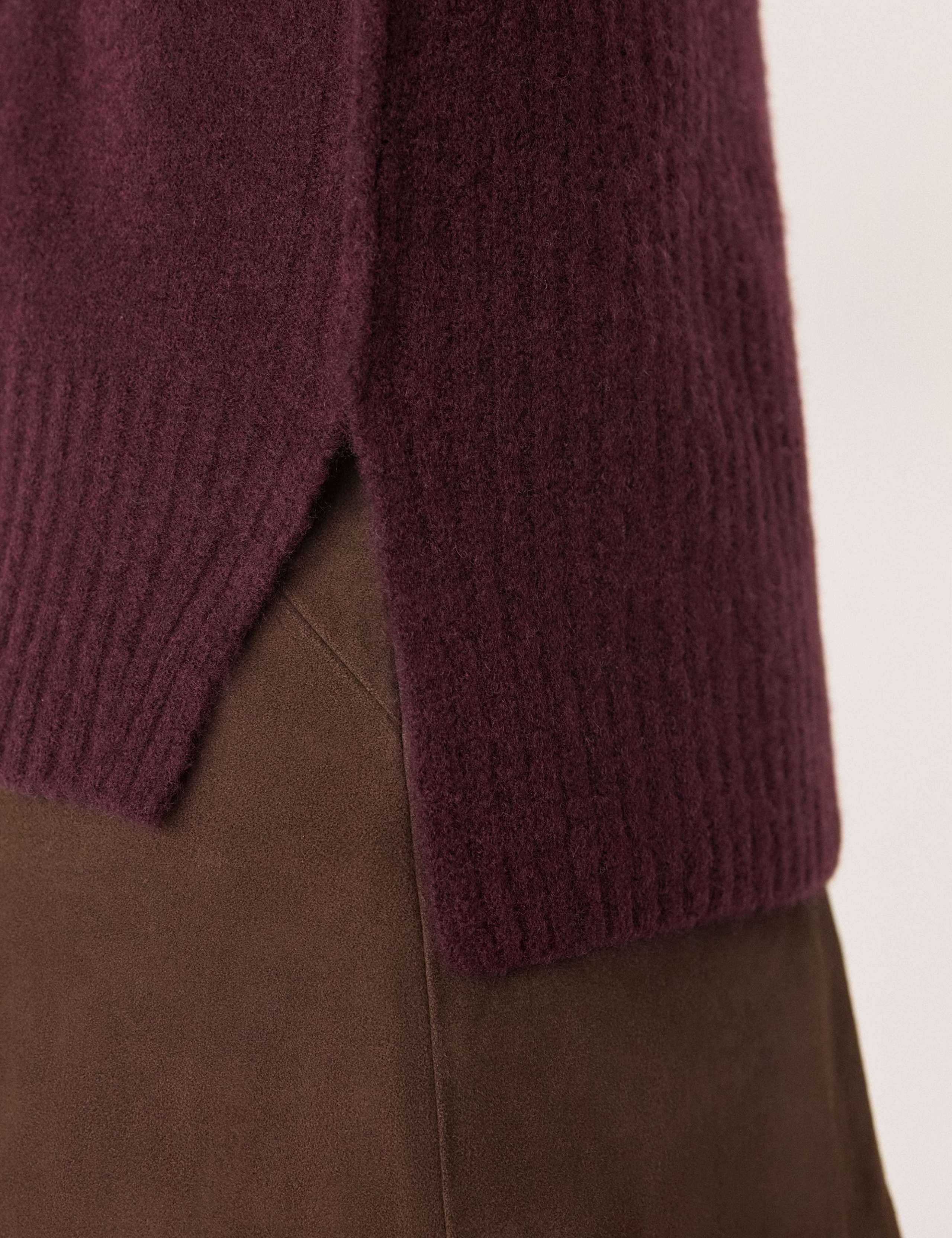 Wool Blend Textured Roll Neck Jumper 4 of 4