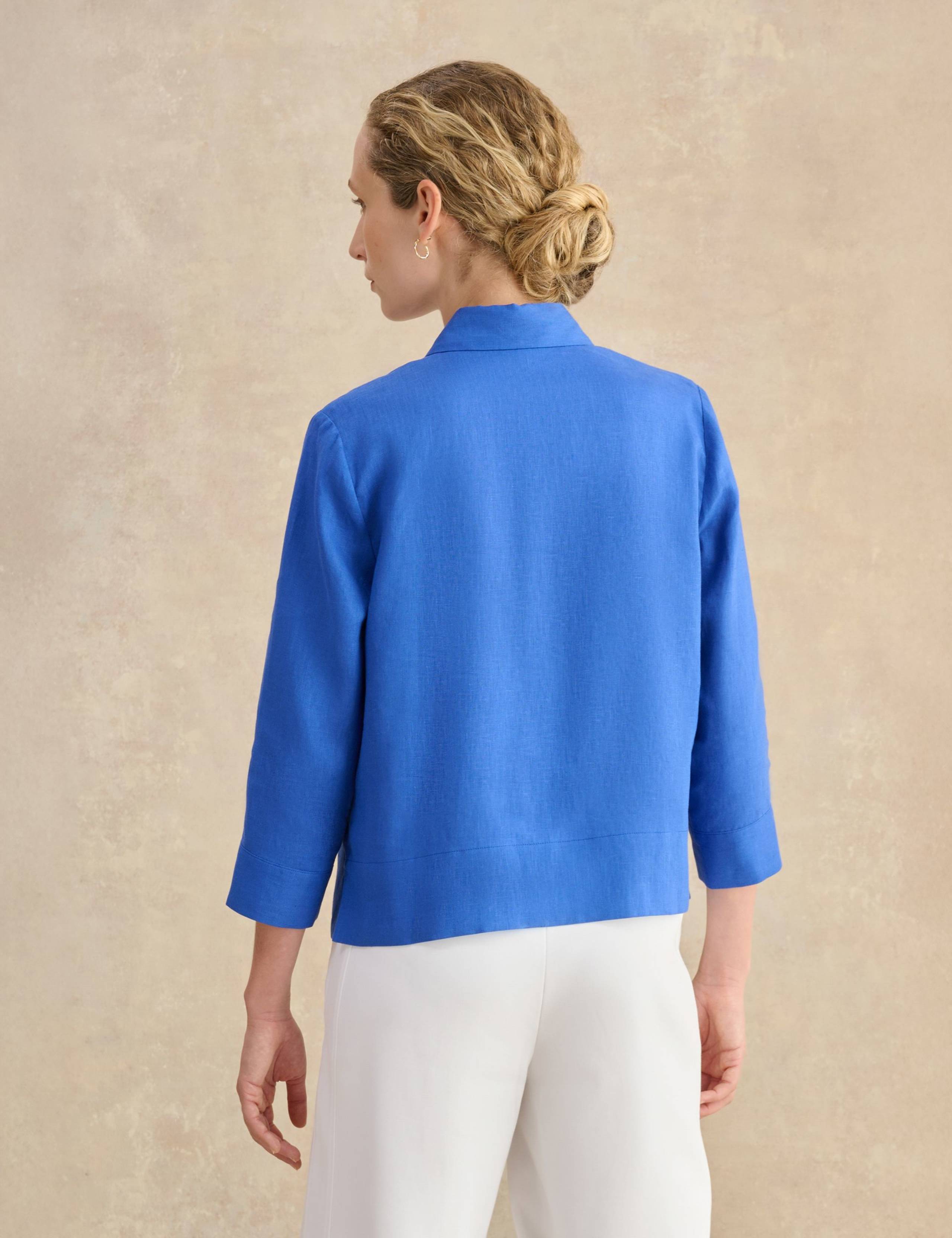 Pure Linen Collared Blouse 3 of 5