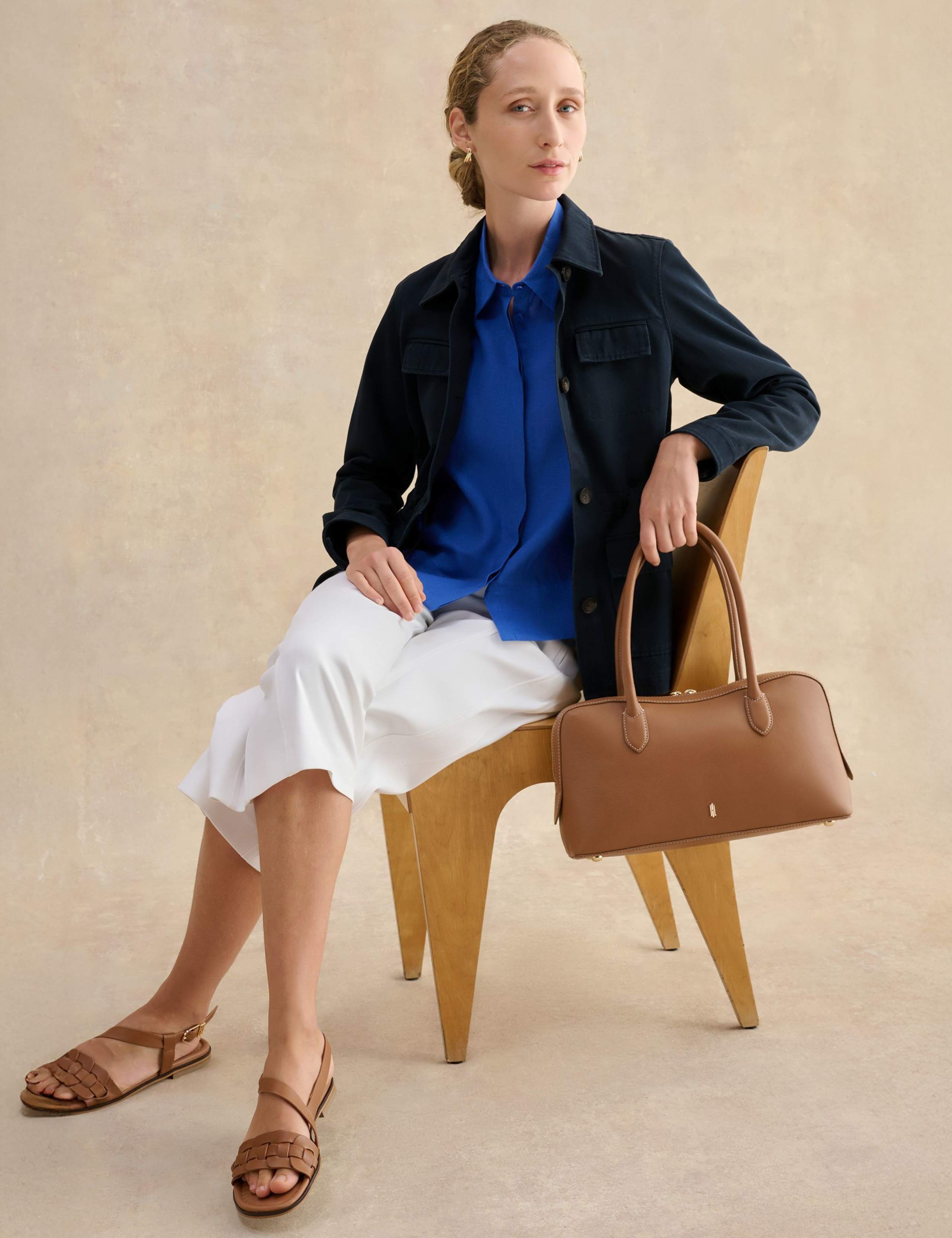 Pure Linen Collared Blouse 4 of 5