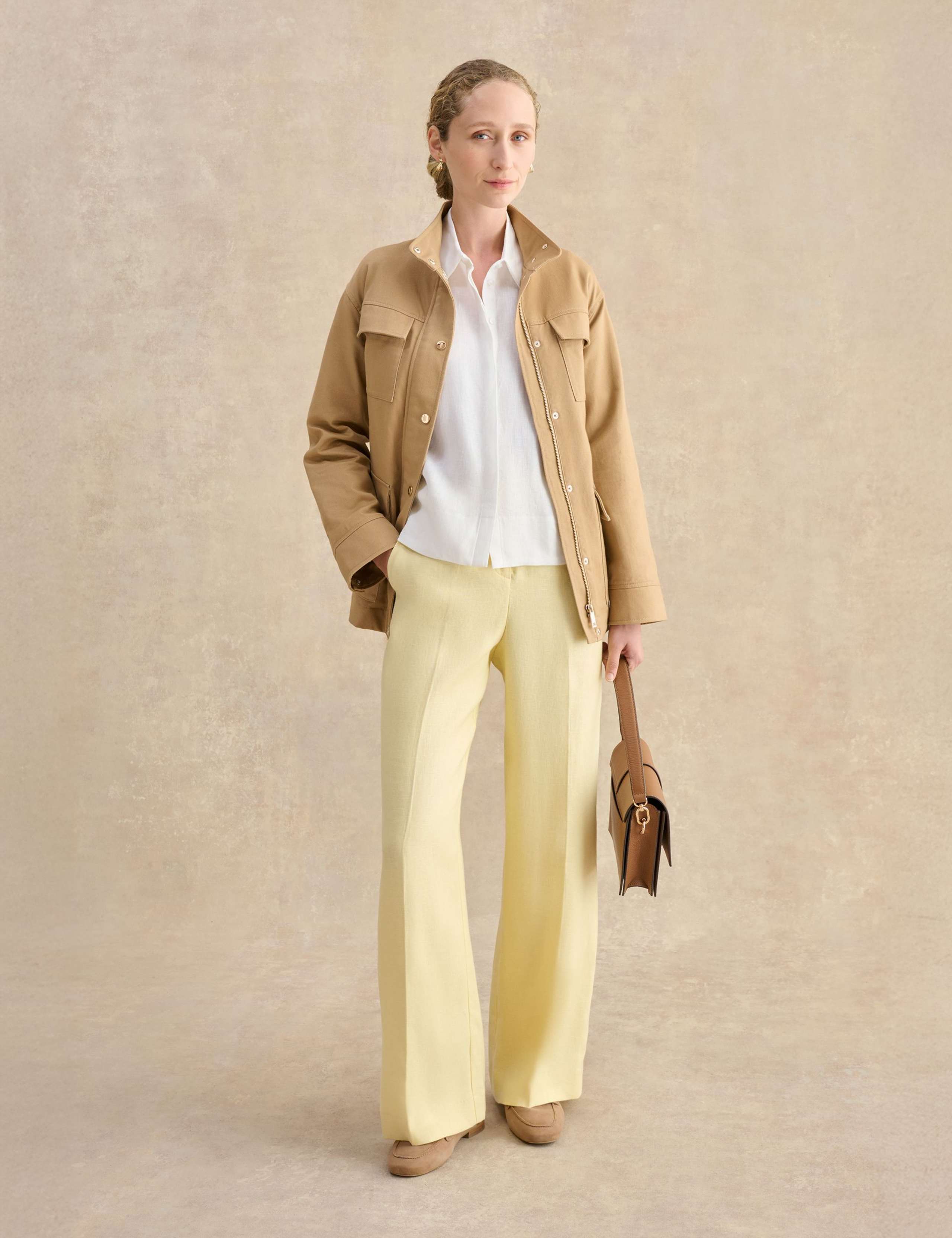 Pure Linen Collared Blouse 4 of 5