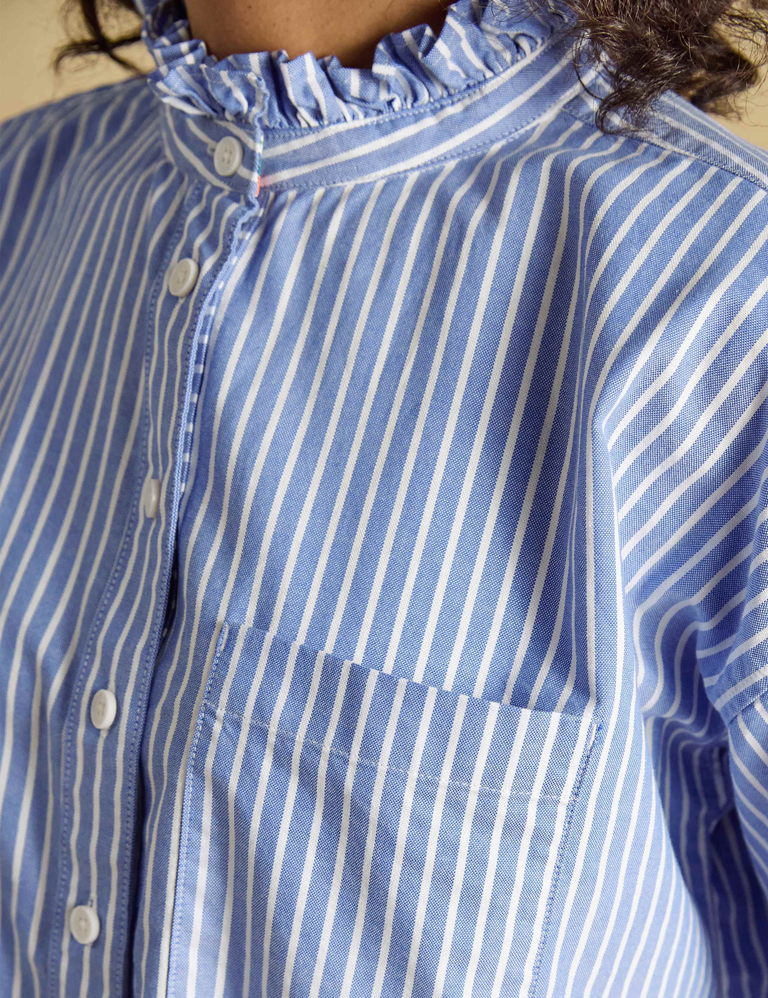 Pure Cotton Striped Cropped Shirt 6 of 7